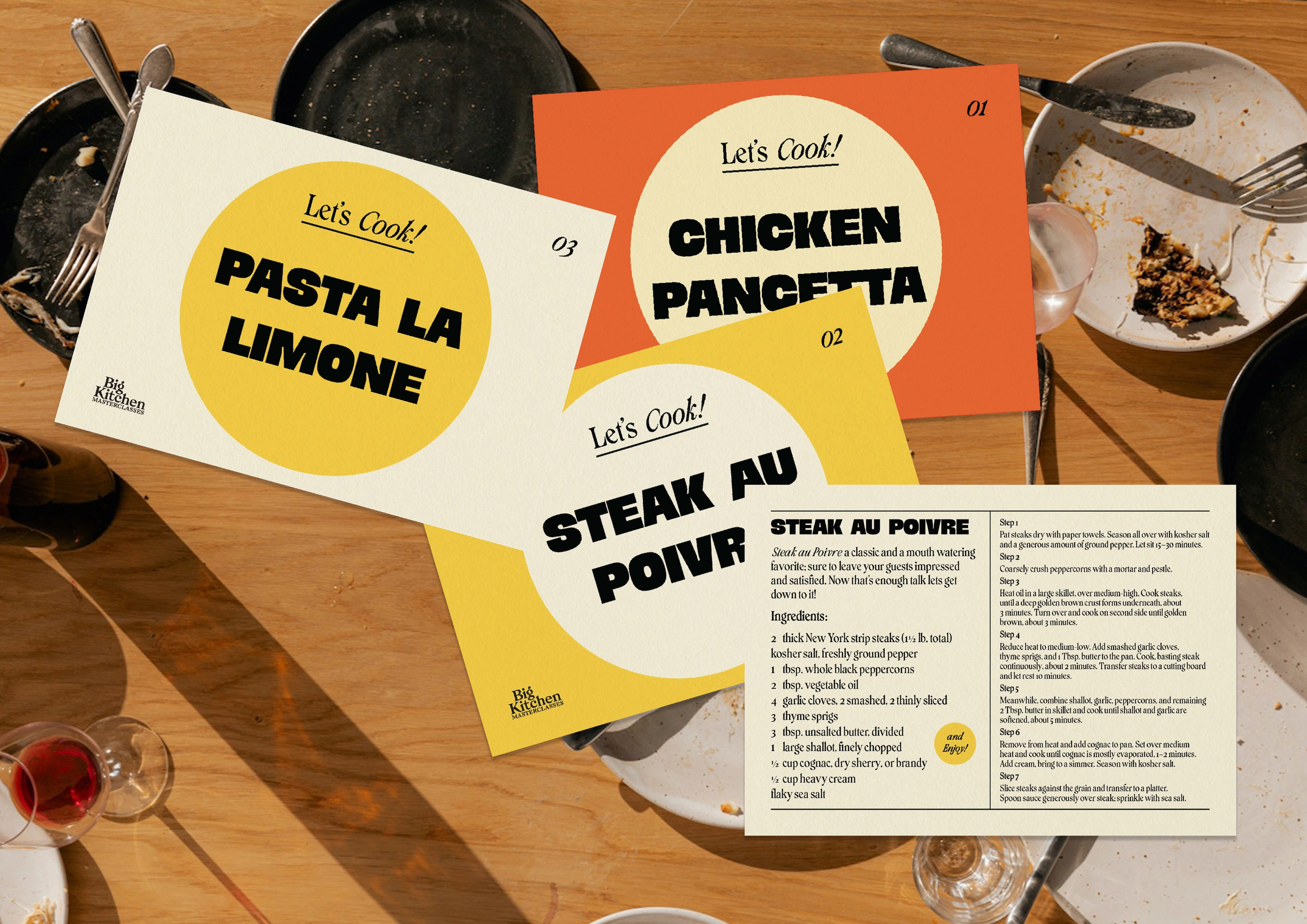 Recipe Cards designed to impress your guests with these well crafted recipes every time.