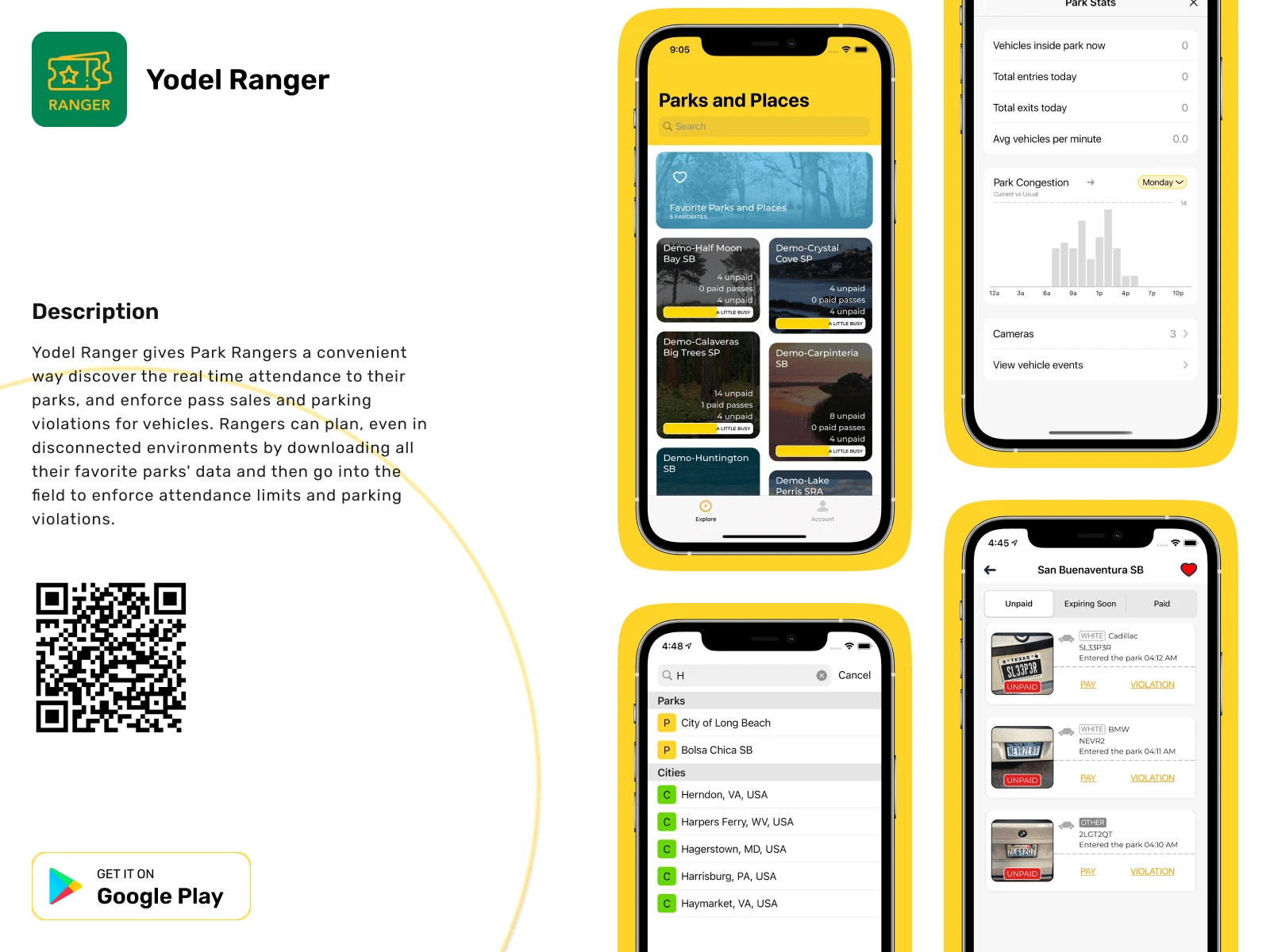 Yodel Ranger Booking Platforms