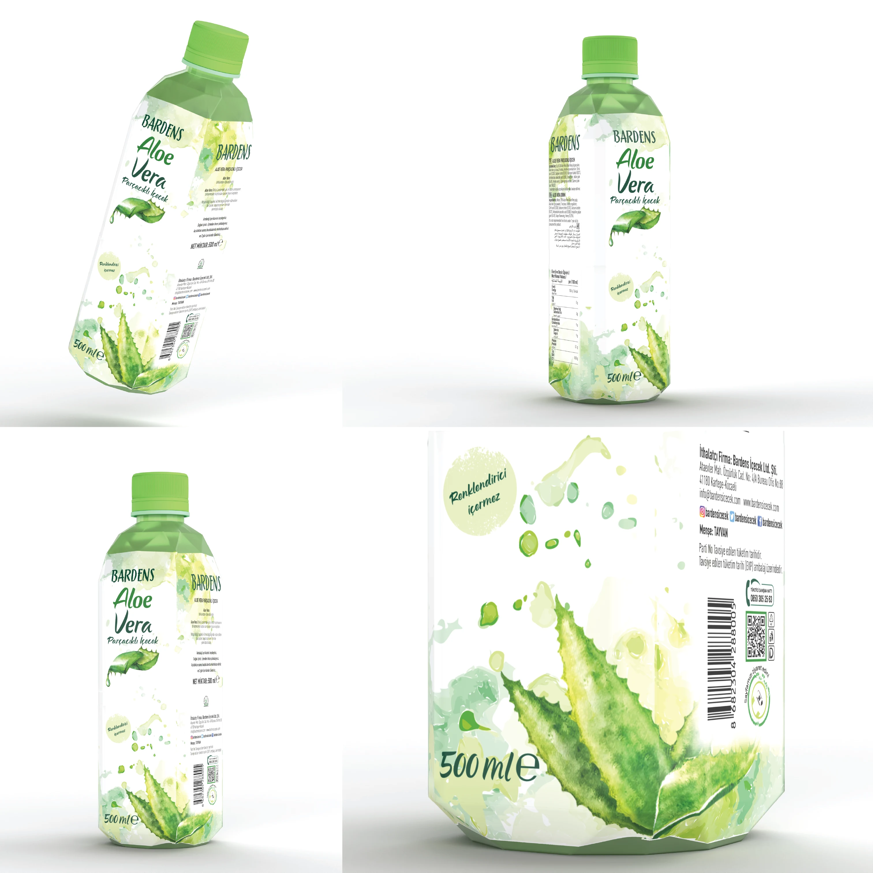 Sleeve Label Design for the Aloe Vera Drink