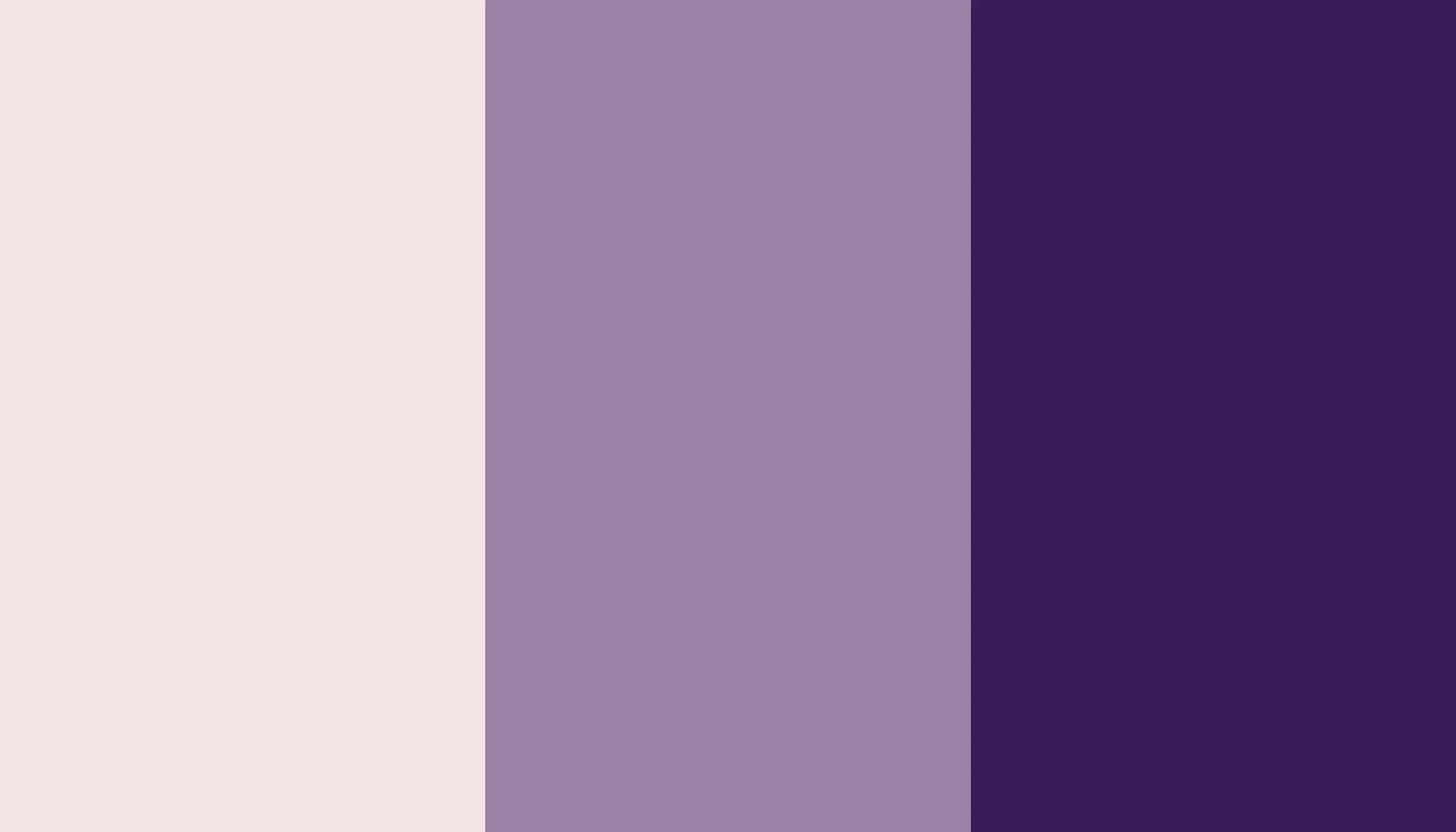 The Primary colors are f2e4e5 (Lavender Blush) and 3a1b59ff (Russian Violet) These powerful colors inspires images of royalty, creativity, and wisdom.