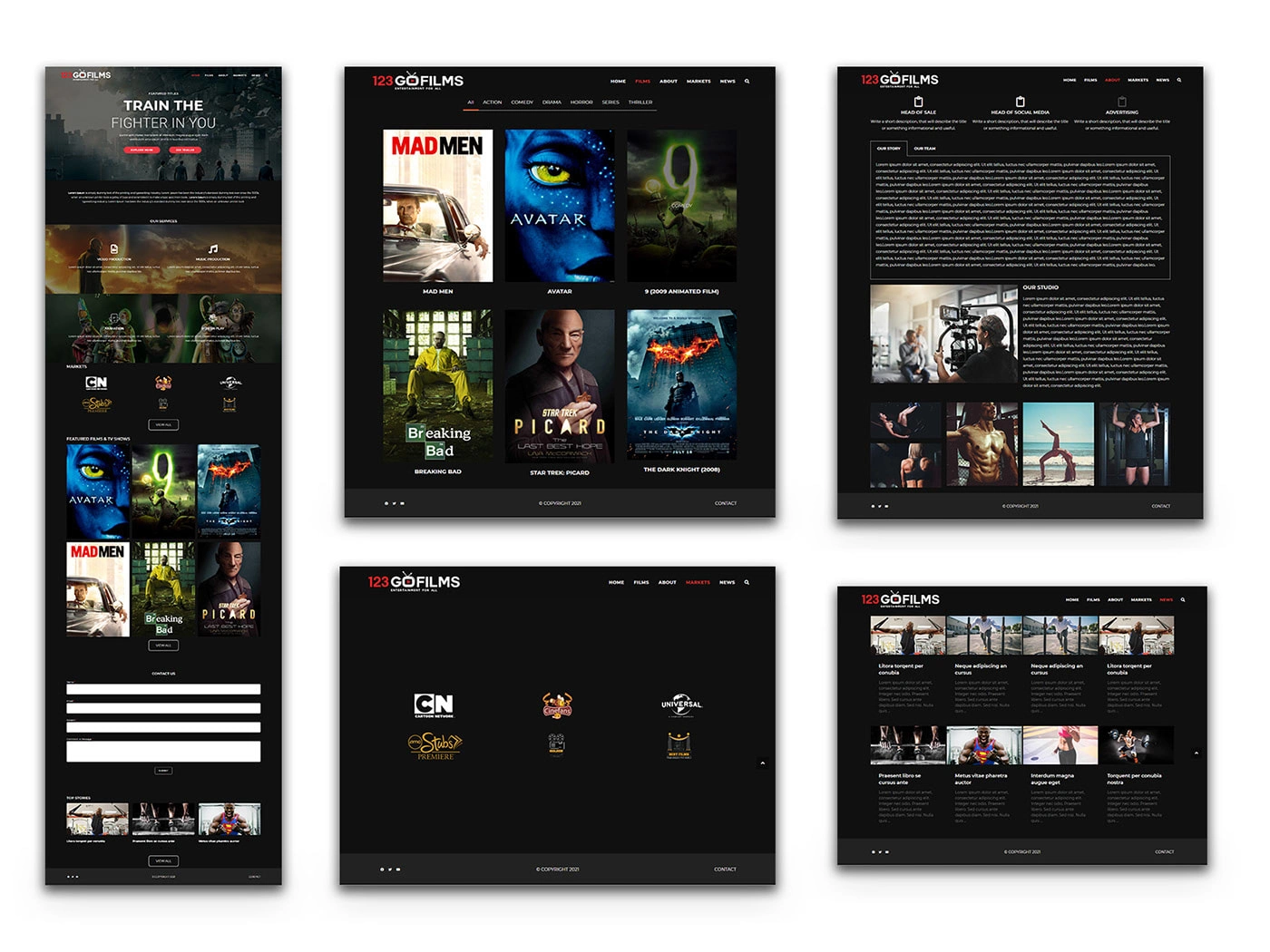 FilmStudio Porfolio Website design & Development