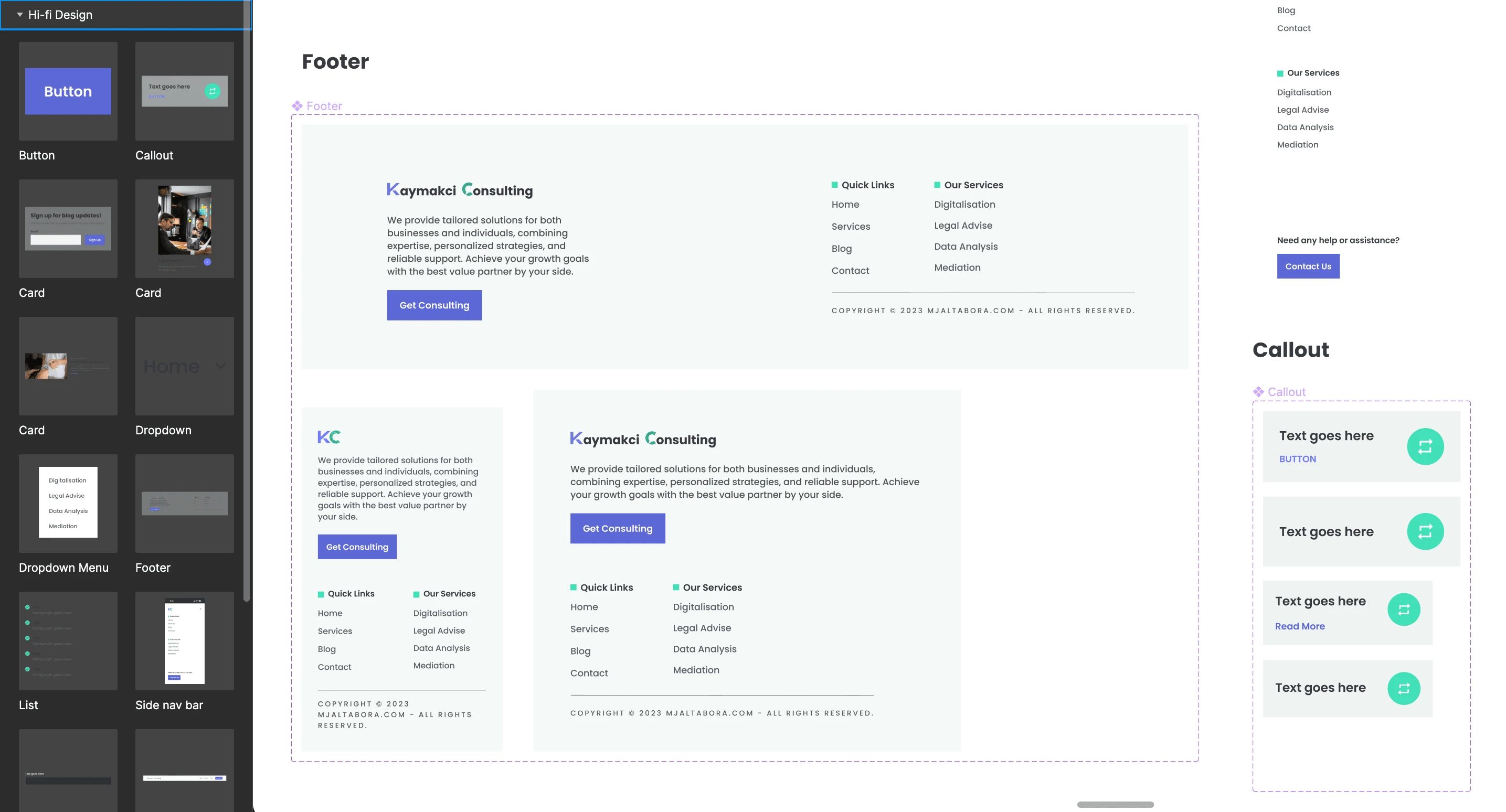 Kaymakci Consulting components