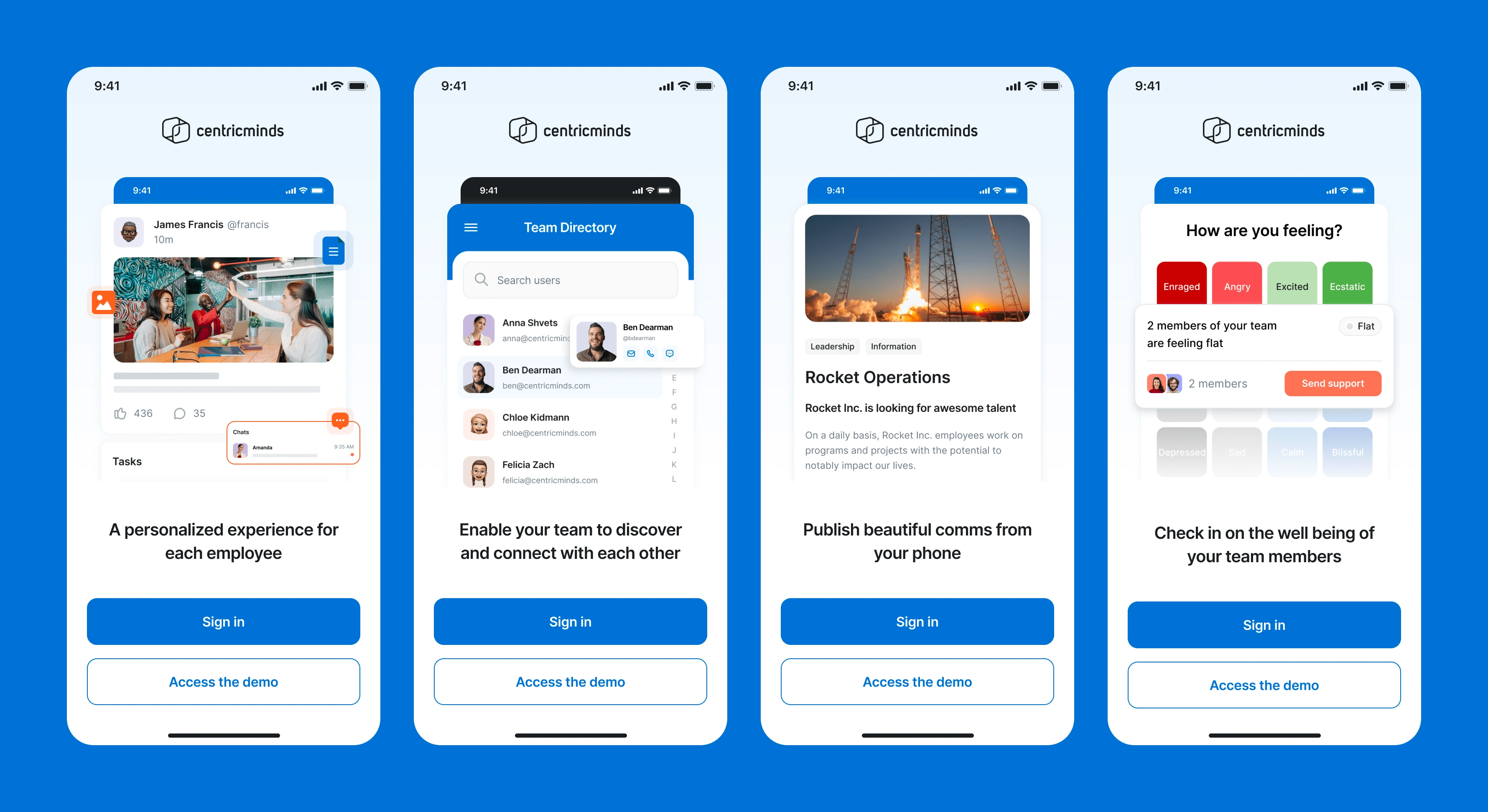 CentricMinds Employee App - Onboarding