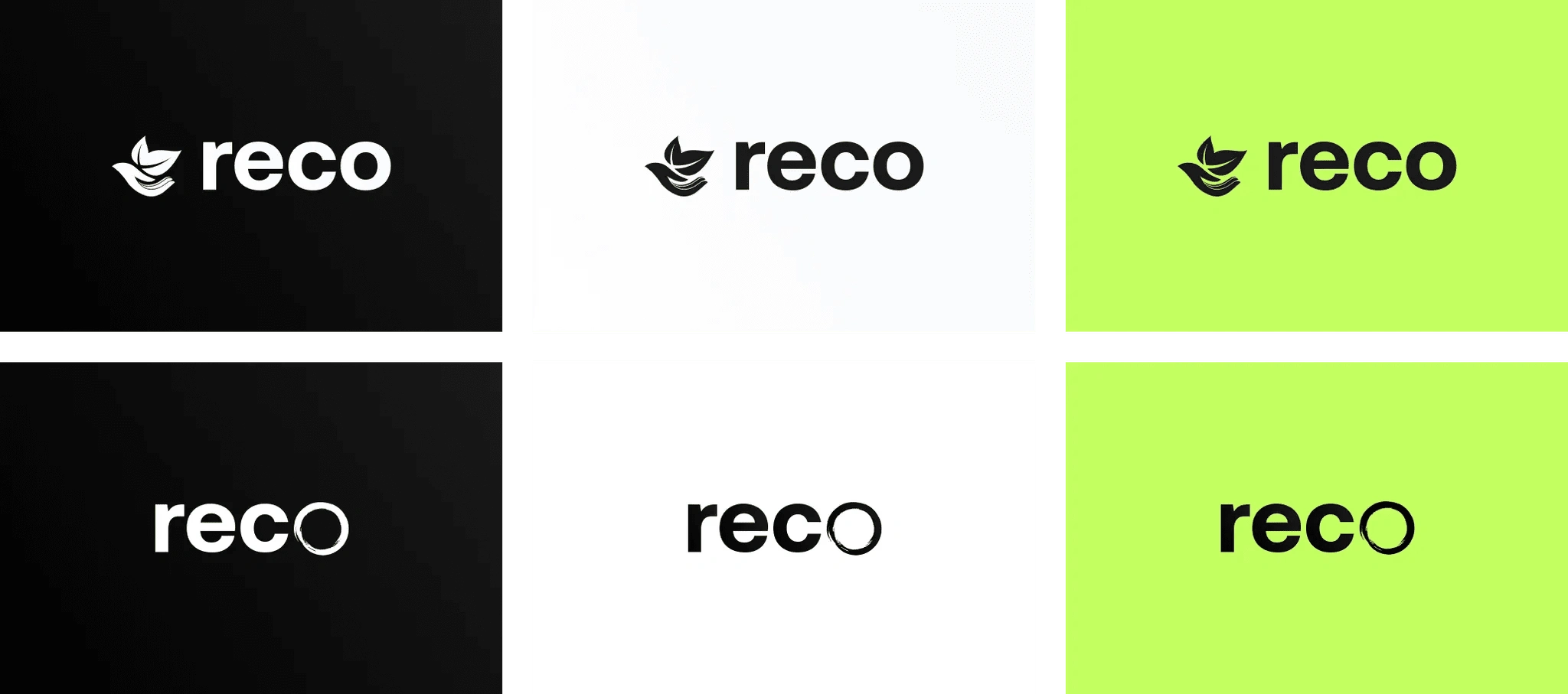 The "Reco" logo embodies a powerful message of sustainability and environmental stewardship. 
At its core, the logo features a hand delicately cradling a lush green leaf, symbolizing care, nurture, and respect for nature. 
The hand represents human involvement and responsibility, while the leaf signifies growth, vitality, and the interconnectedness of all living things.