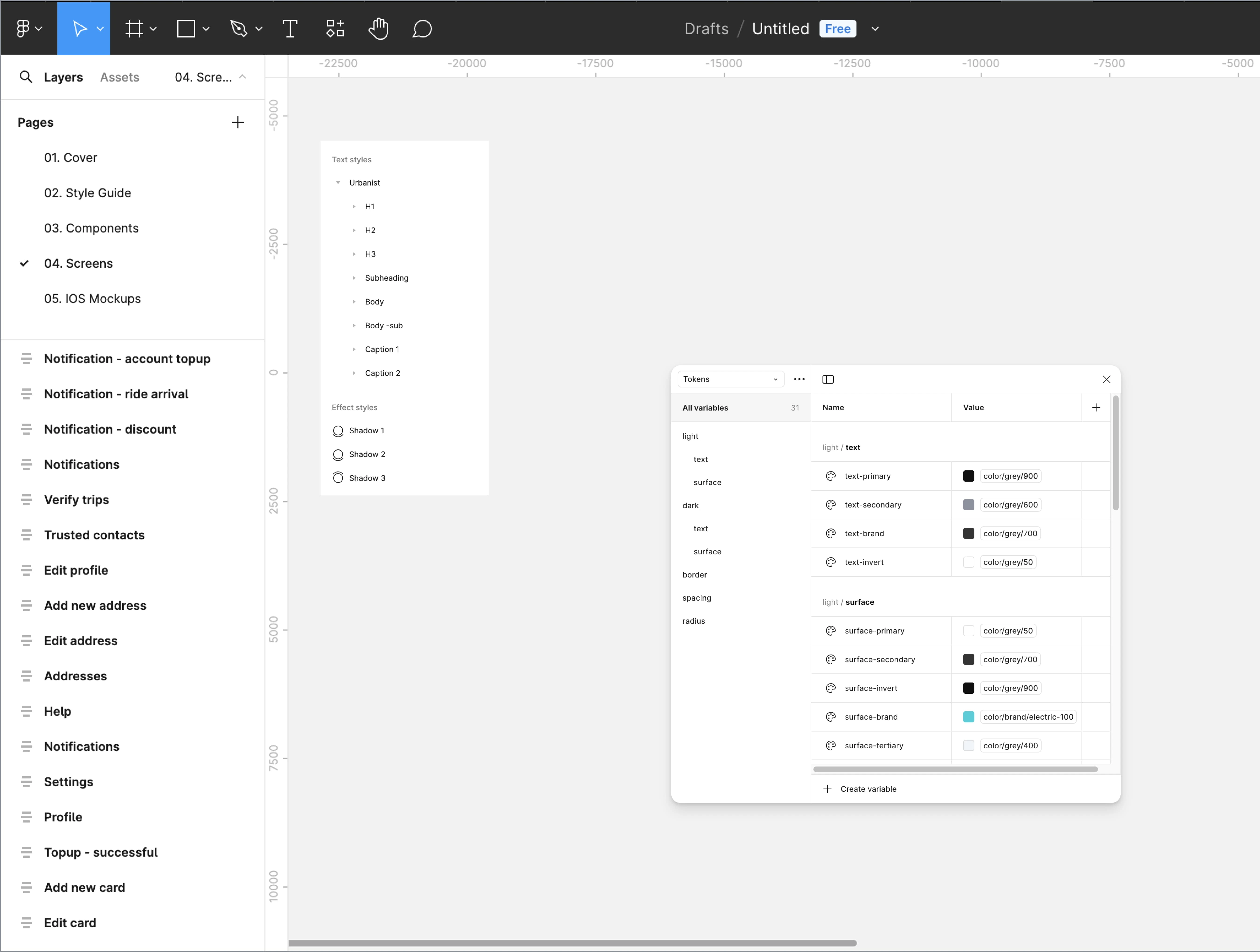 BTS with Components, Variables & Styles