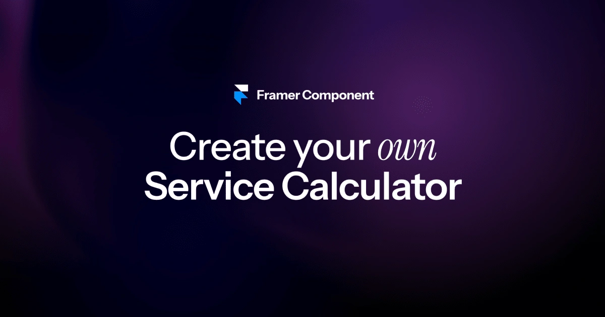 Framer Cost Calculator