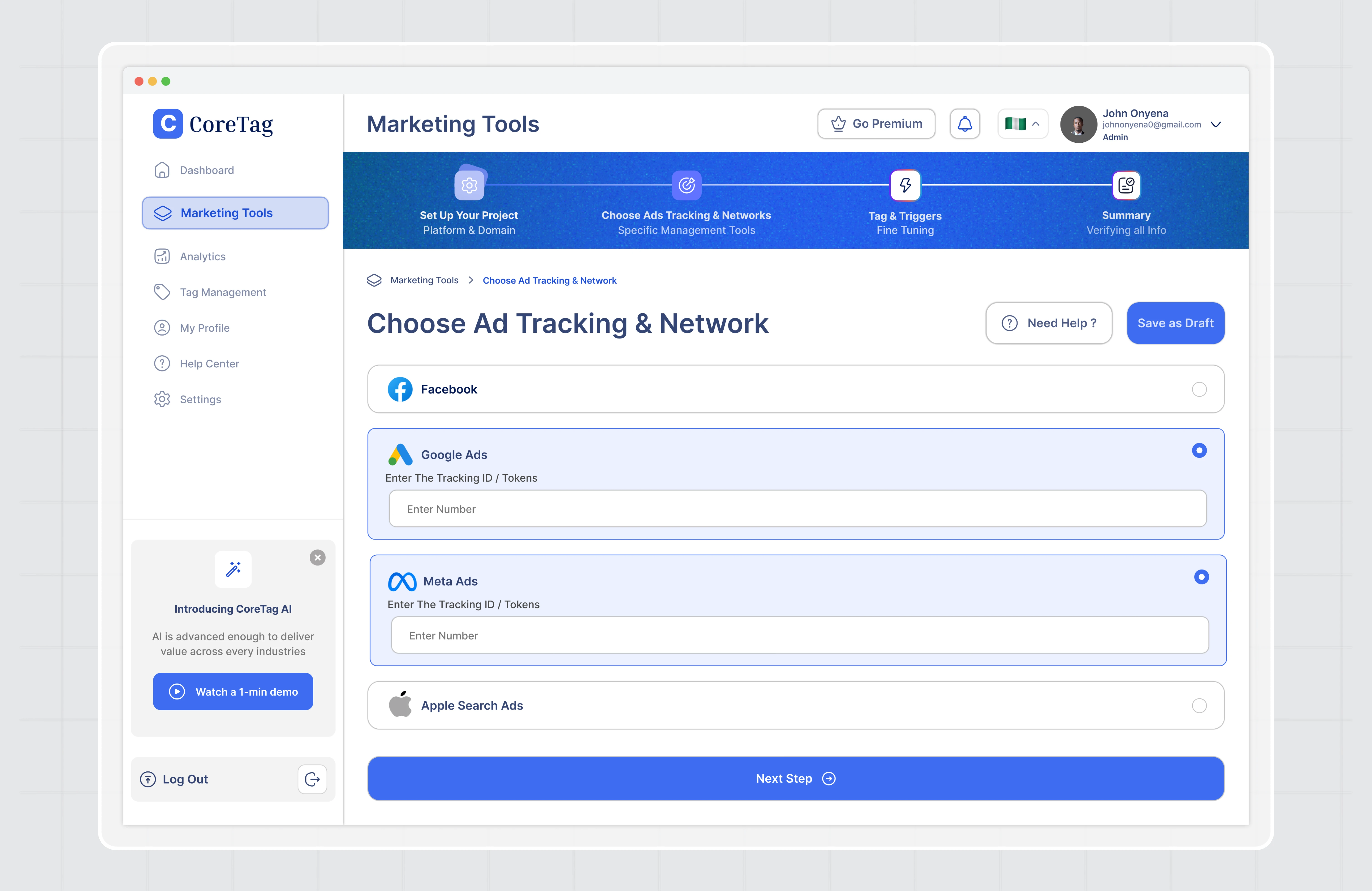  Track & Optimize Ads in Real-Time
A centralized dashboard providing real-time ad performance metrics, ensuring marketers can make data-driven decisions on the go.