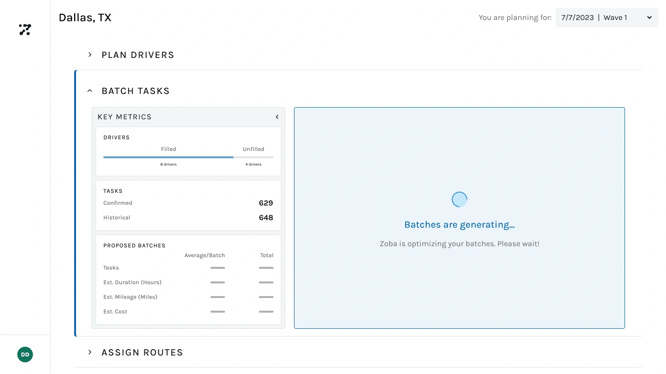 Step 3: Makes the time savings (and the value of Zoba) tangible by showing the “machine” working.