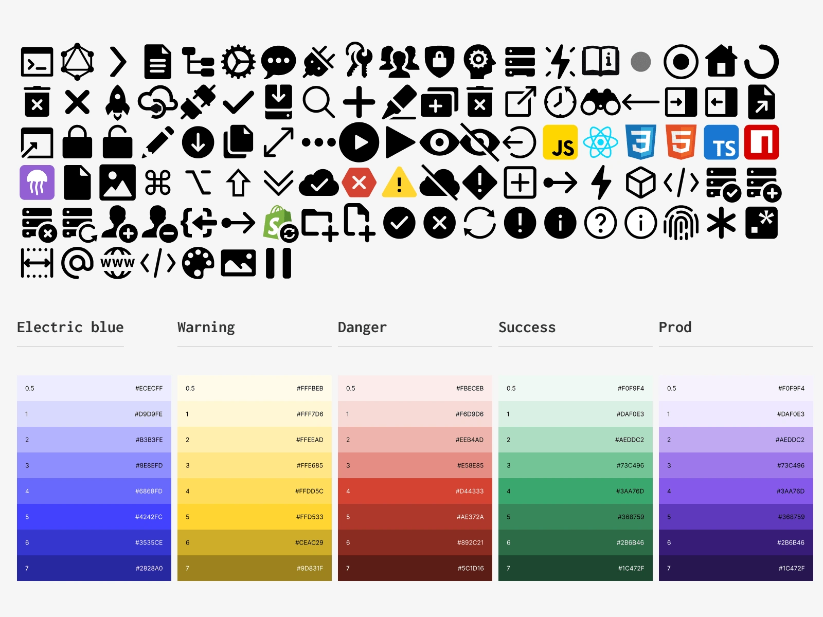 Custom icons and color