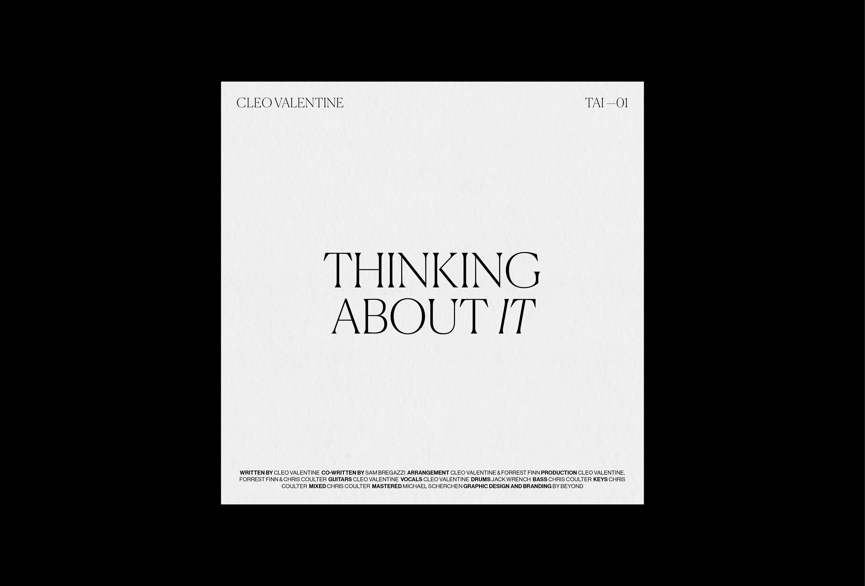 'Thinking About It' Cover Design