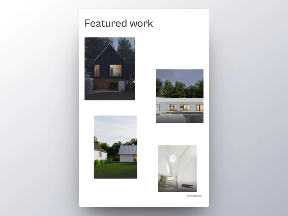 Featured Work section
