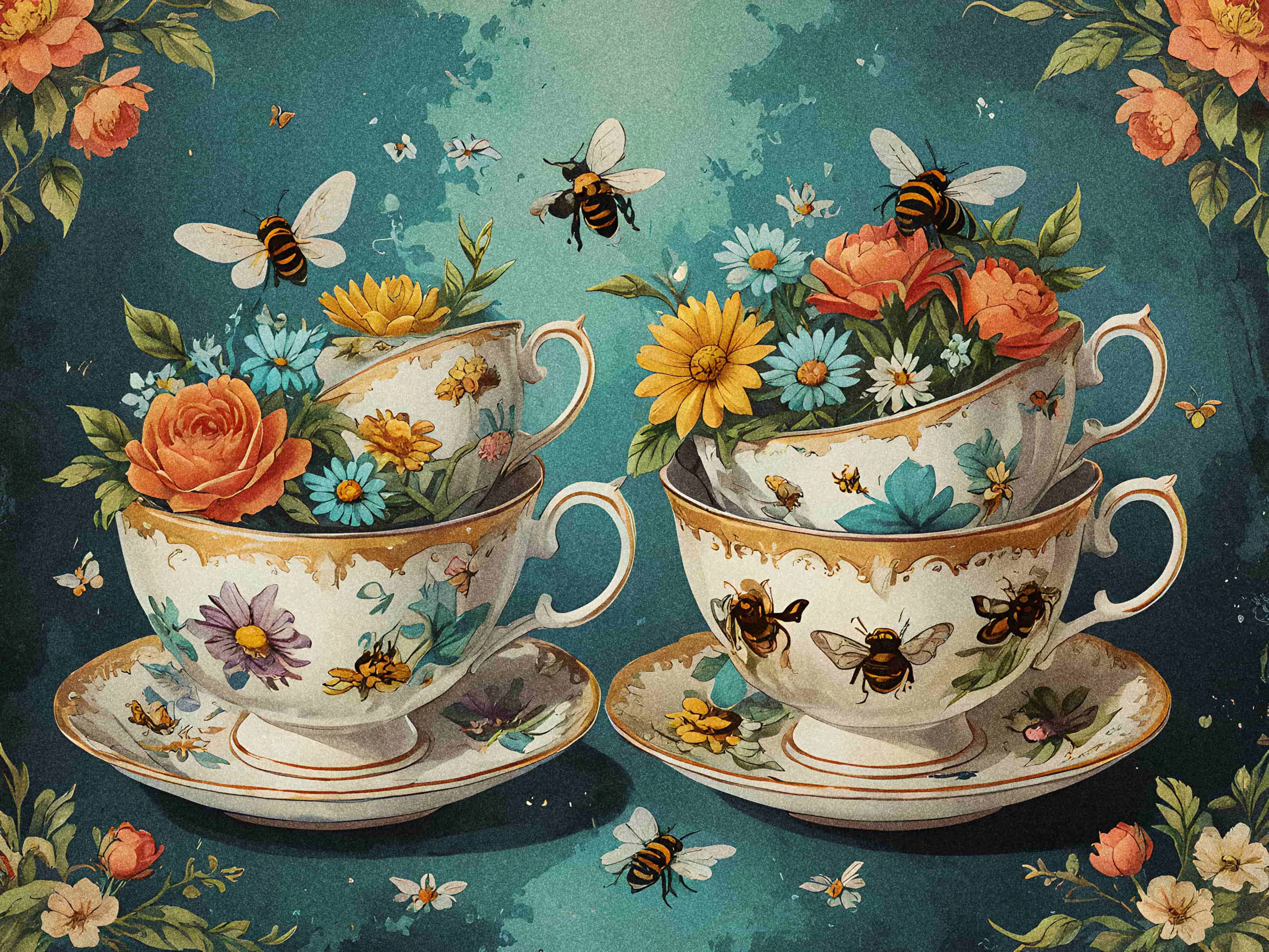 brand tea party branded imagery