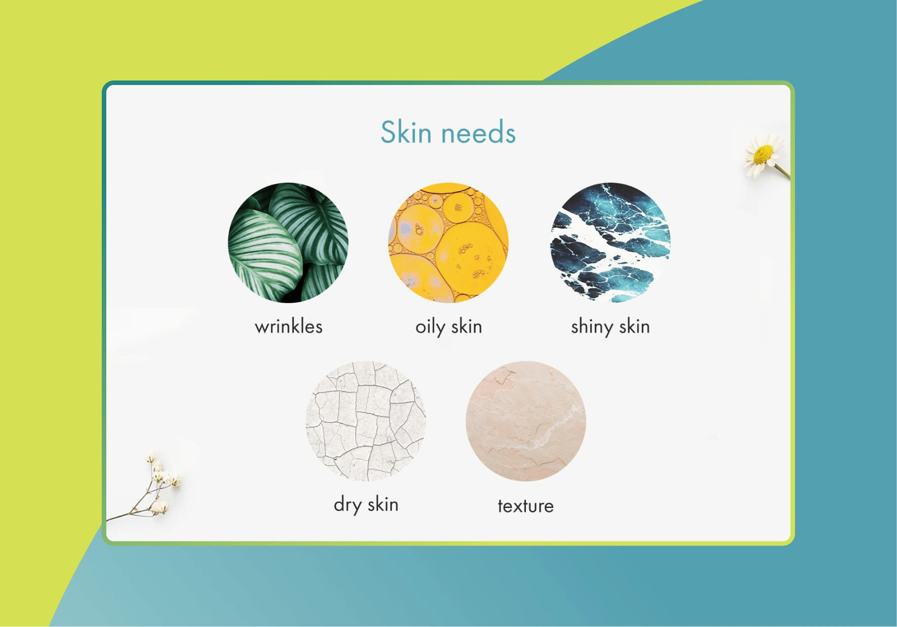 Added categories by skin needs