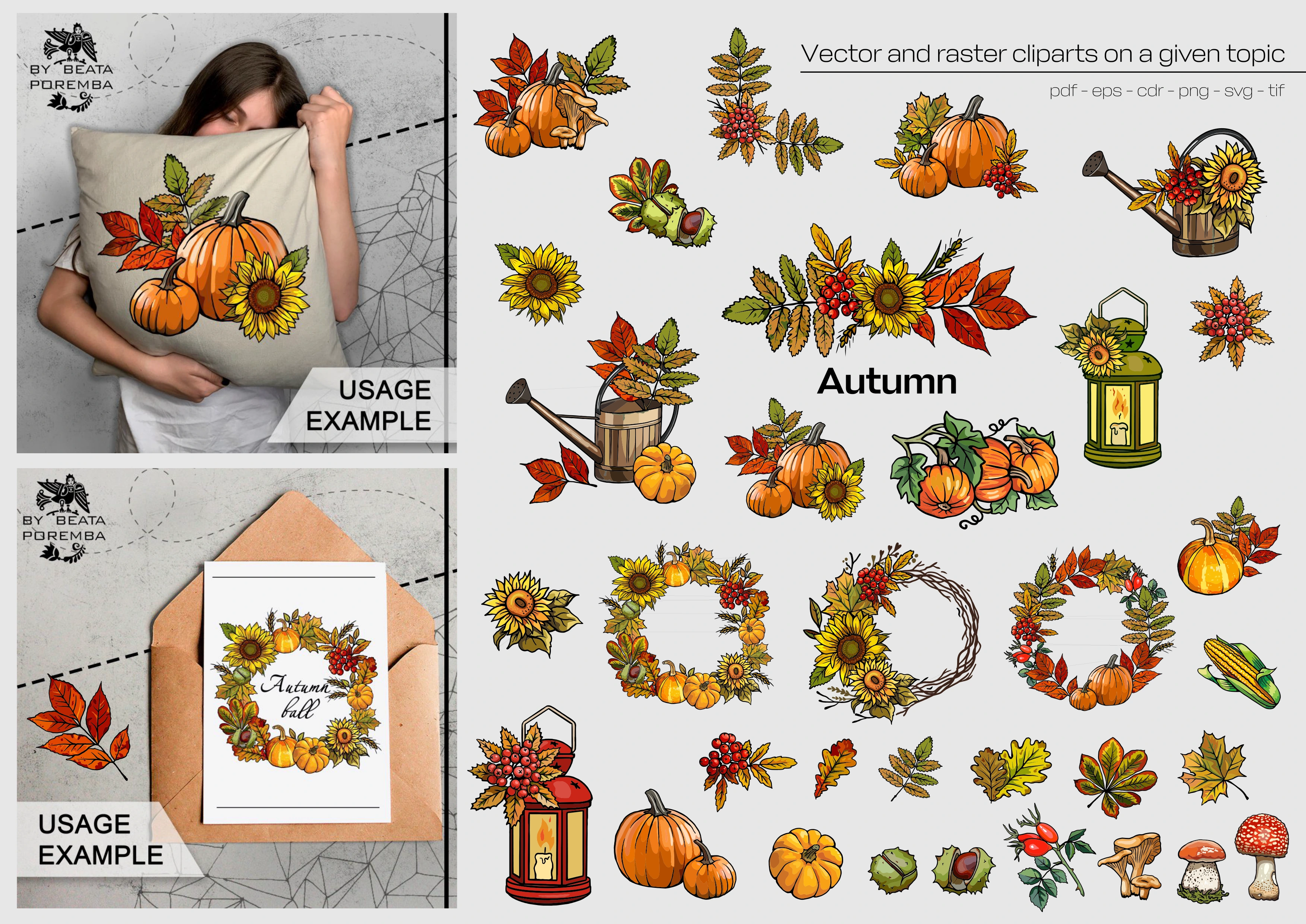 Merch design. Apparel. Autumn. Creating illustrations and examples of how to use.