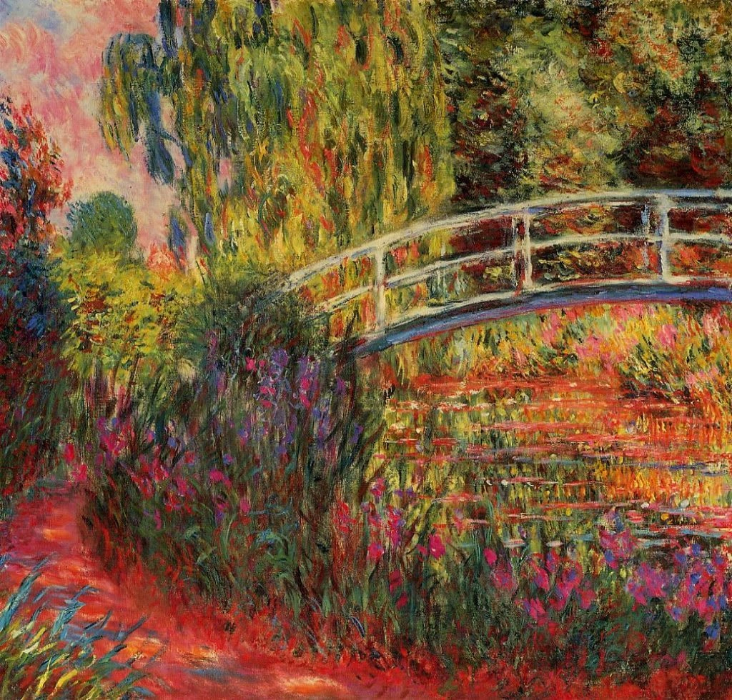 Monet captures the beauty of his water lily pond in Giverny, France. 