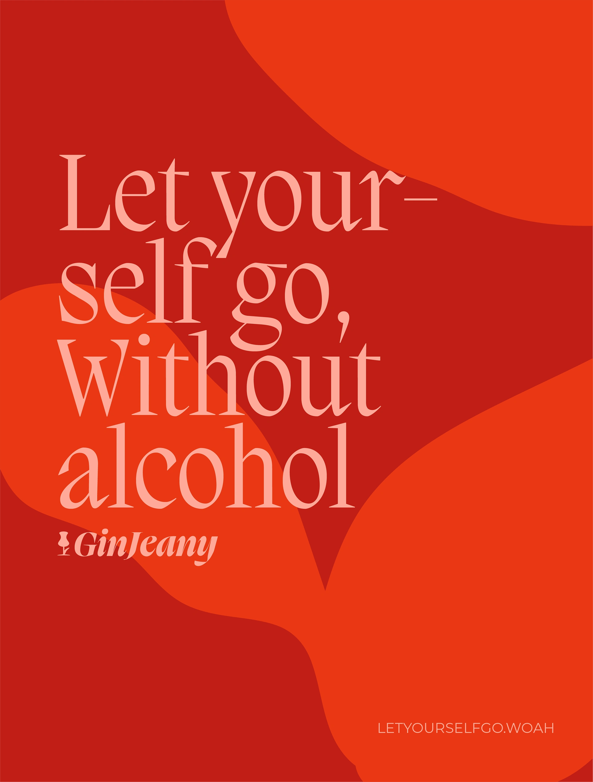 Close-up GinJeany NA Gin brand poster