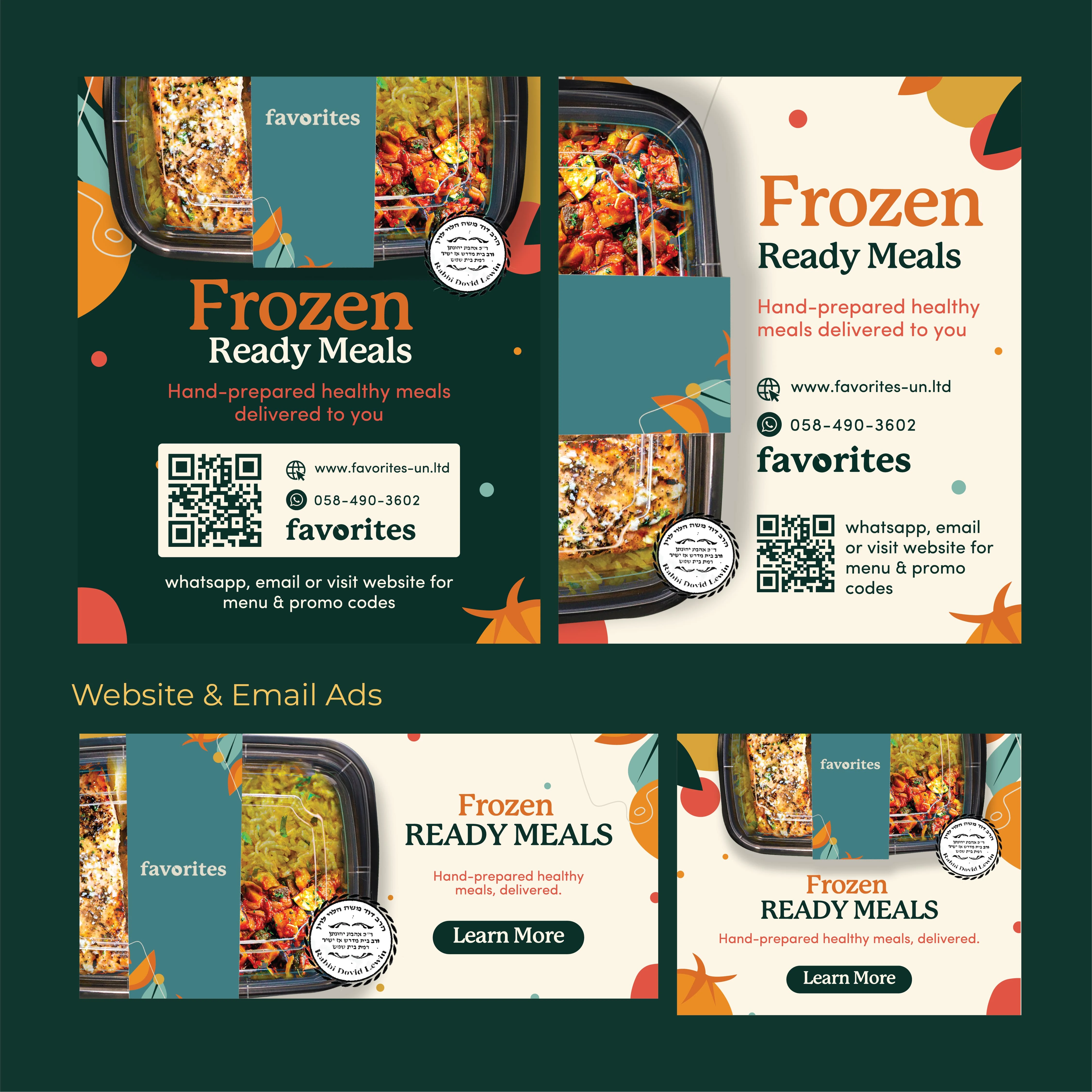 Favorites Ready Meals - Email & Website Ad Design