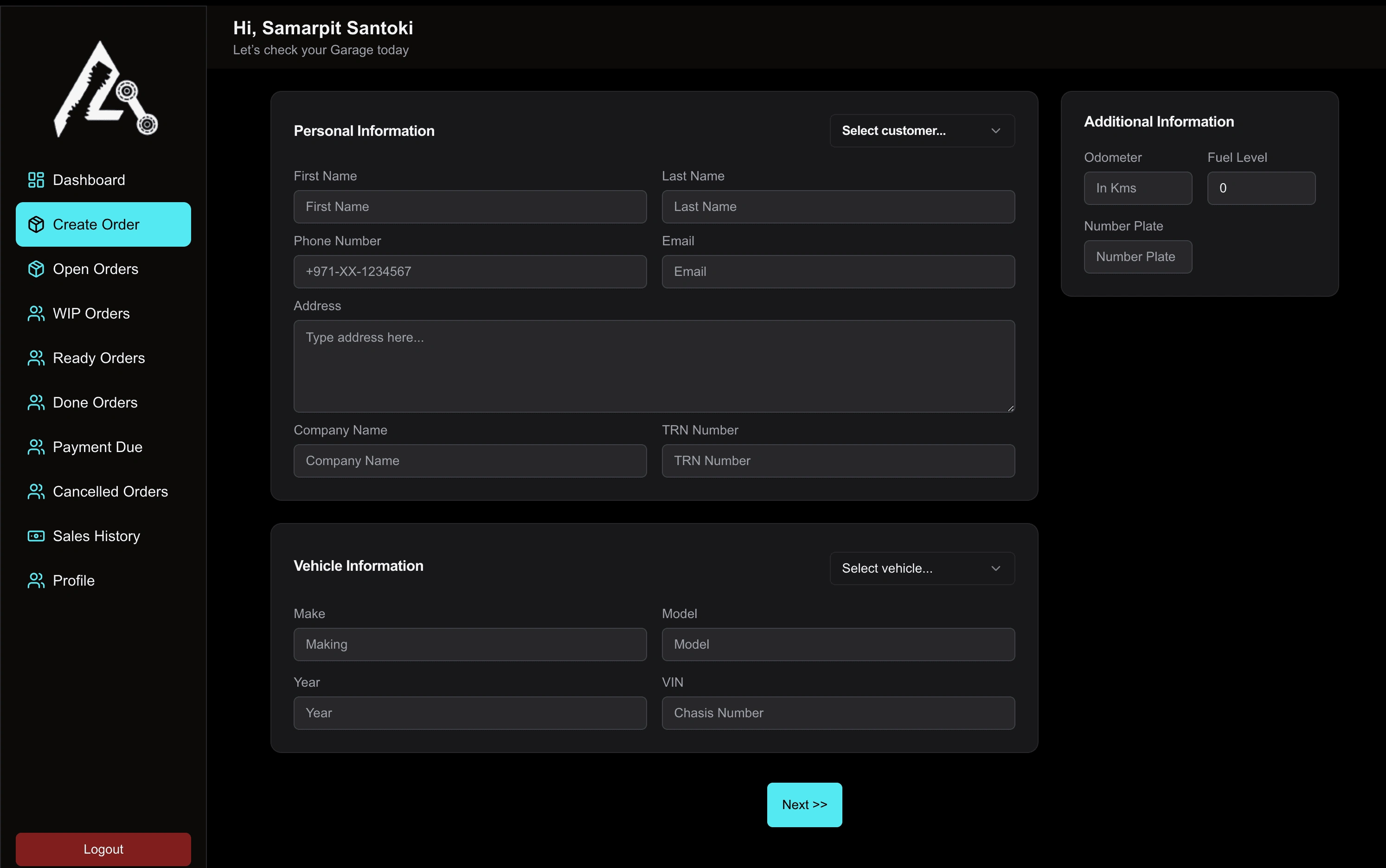 Seller Create Jobcard