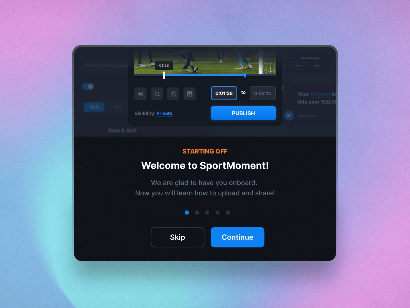 Sports replay software onboarding (Nov 2021)