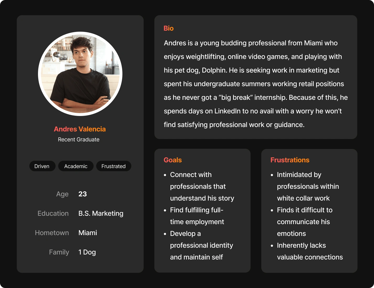 User Persona 1 - Andres Valencia