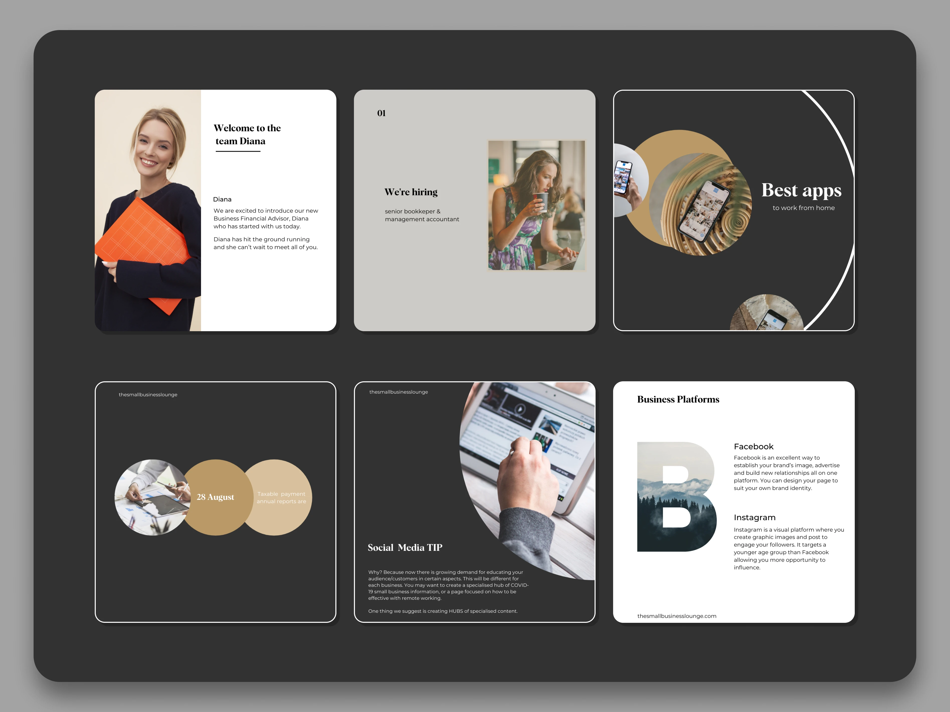 Social Media Template Mockup for a HR Company