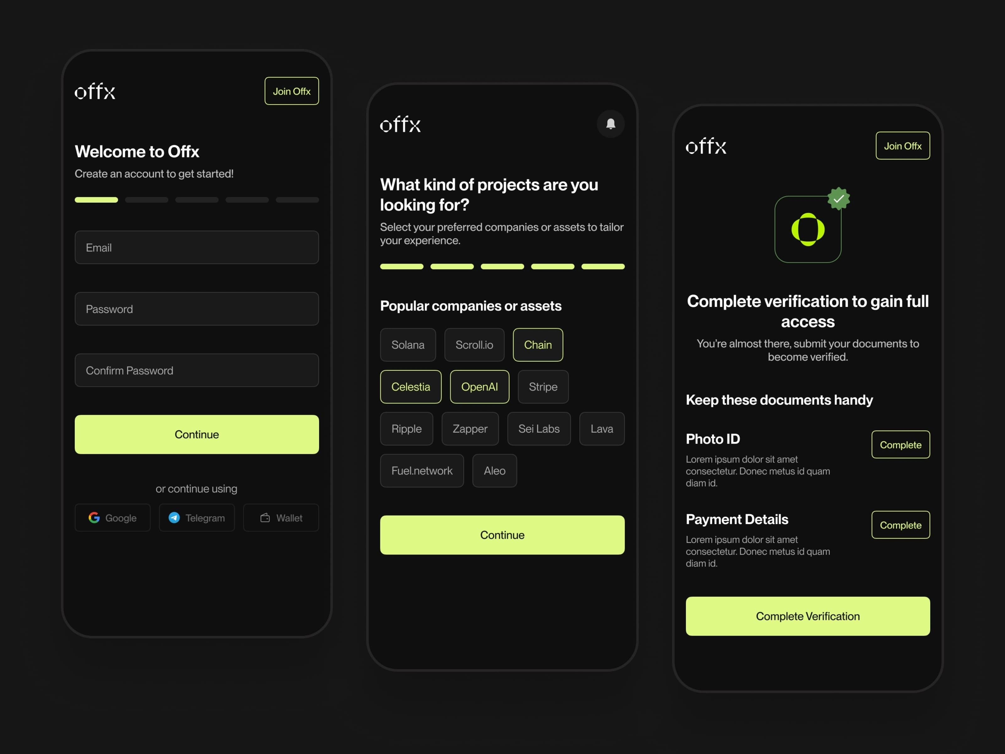 User onboarding (Mobile)