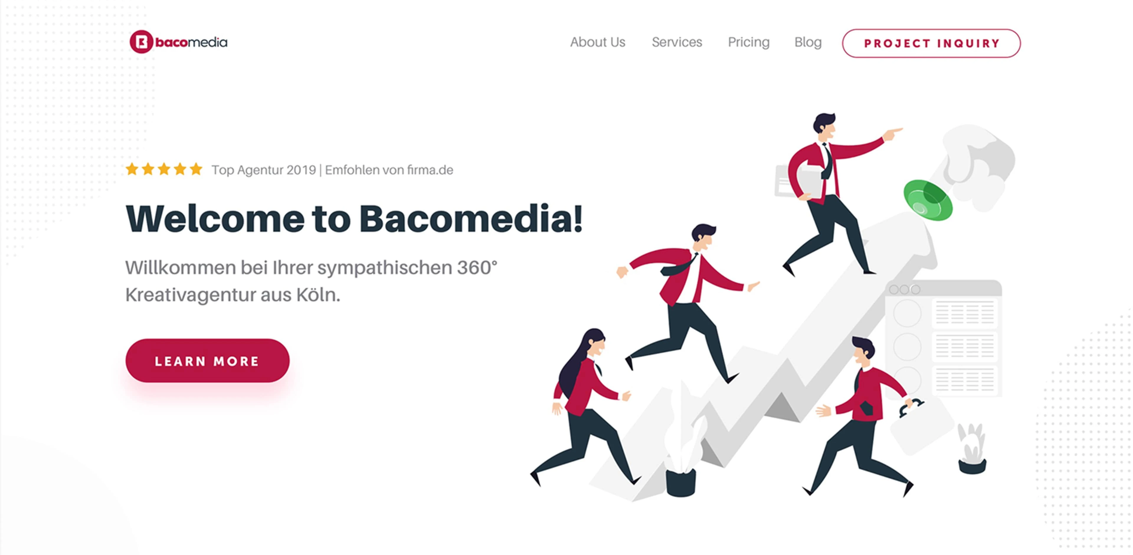 Bacomedia Landing Page Hero Section