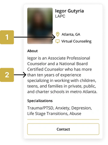 New mobile design for The Right Counselor