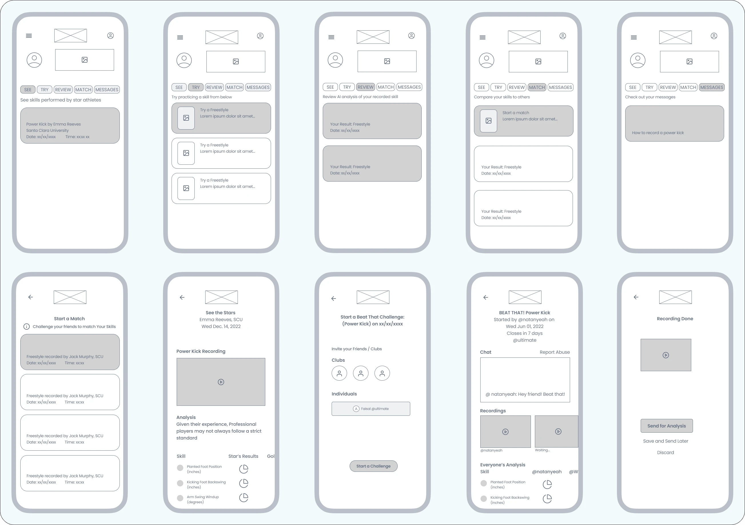 Lo-Fi Wireframes