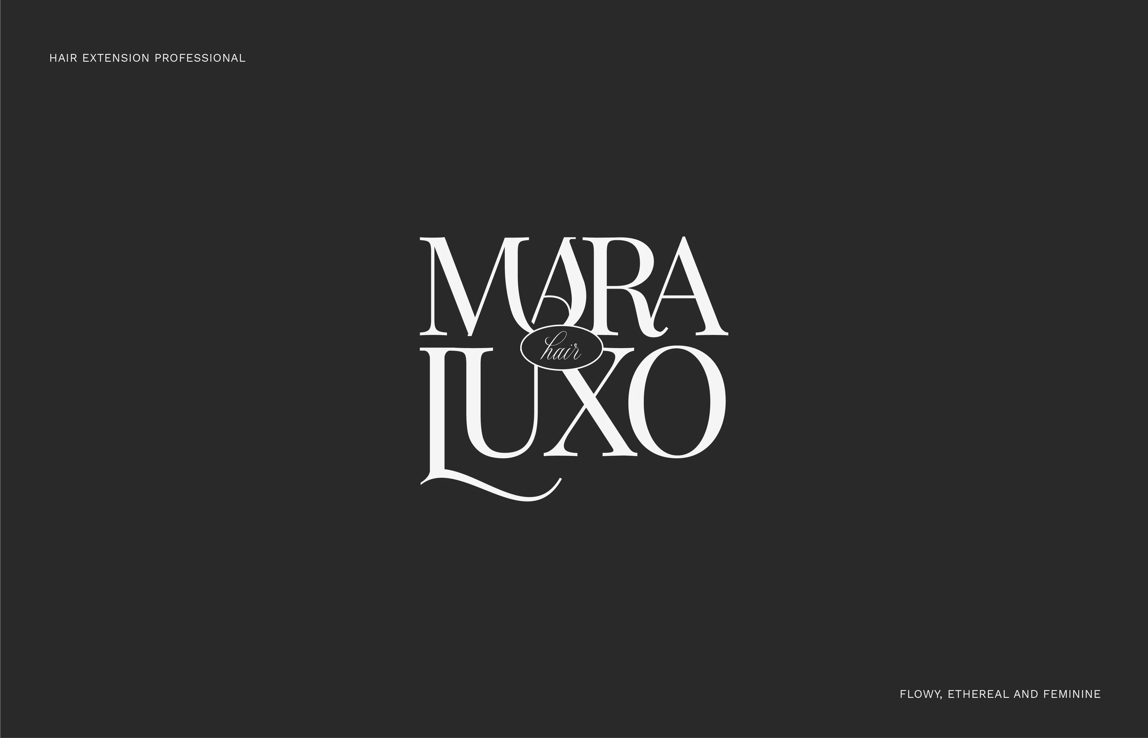 Mara Luxo is a Hair Extension professional whose logo was inspired by the flow of hair