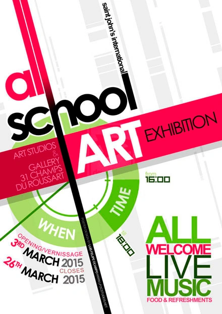 St John's International School - Art Exhibition Poster