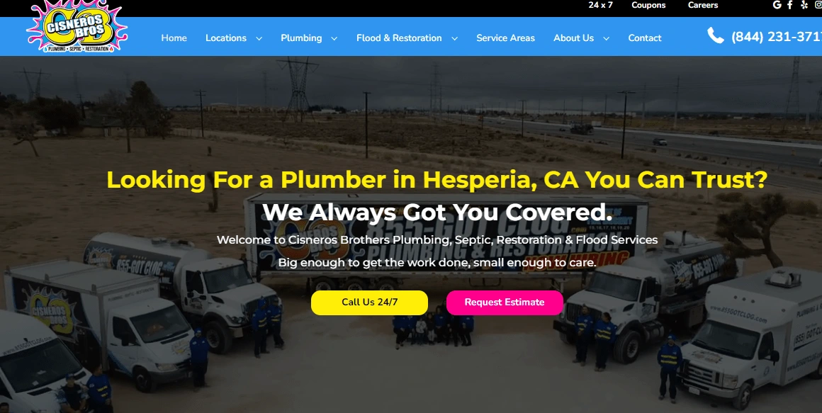 Cisneros Brothers Plumbing, Septic, Restoration & Flood Services