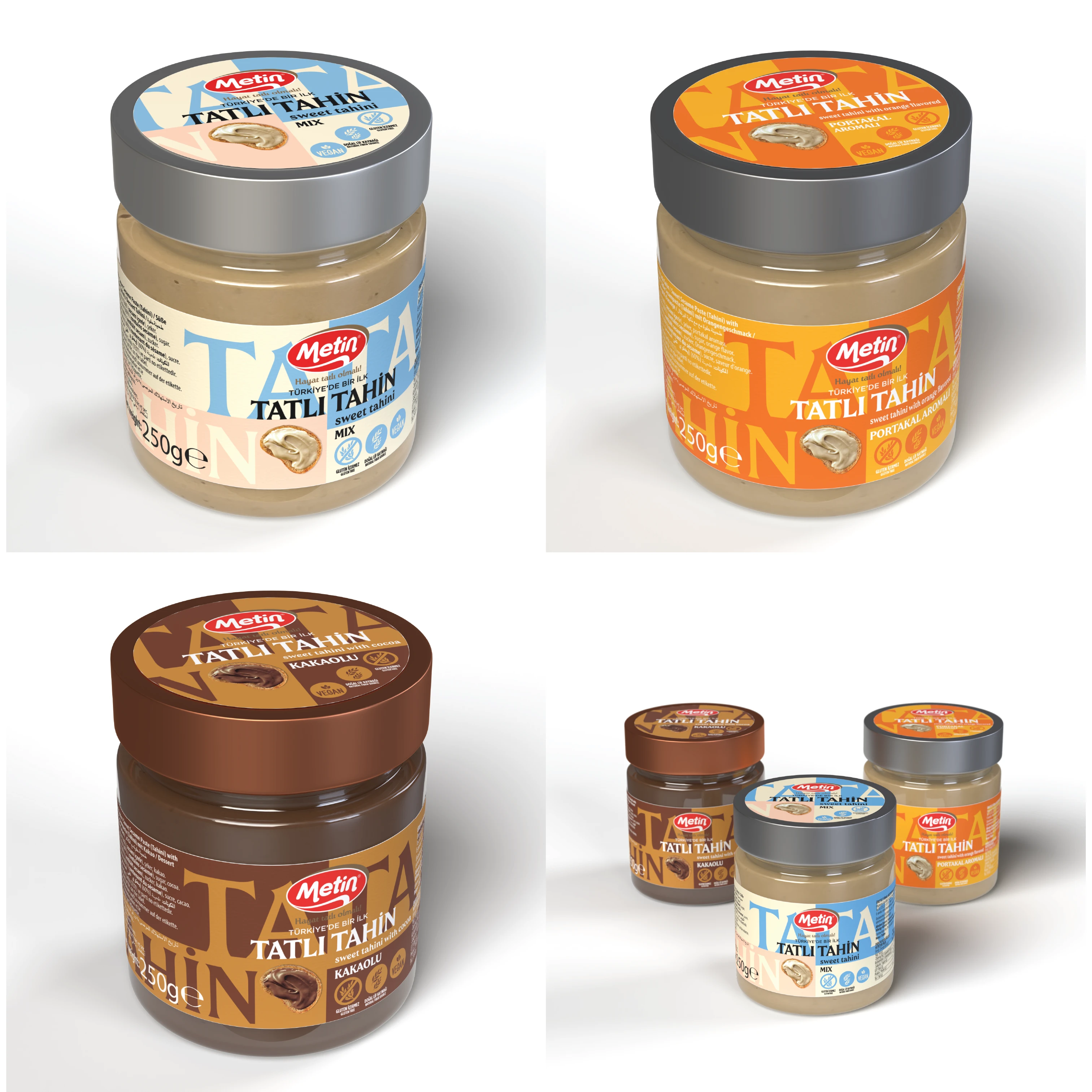 Typographic Packaging Designs for the Sweet Tahini