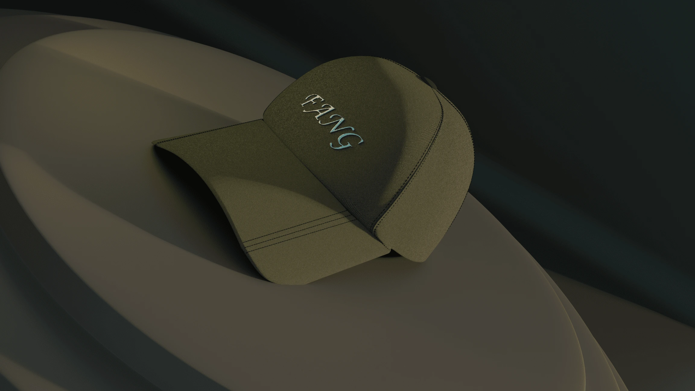 Exploring new color possibilities with Fang's face cap design. Say hello to the "Emerald" edition! #FangApparel #3Dmodeling #DesignExperiment