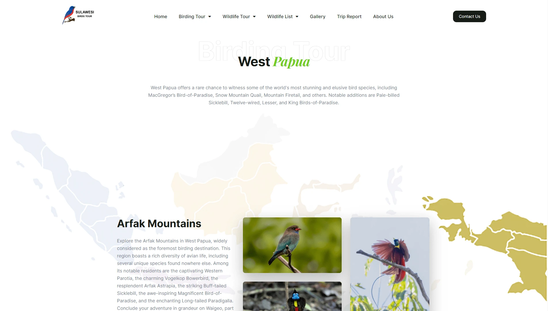 West Papua destination page