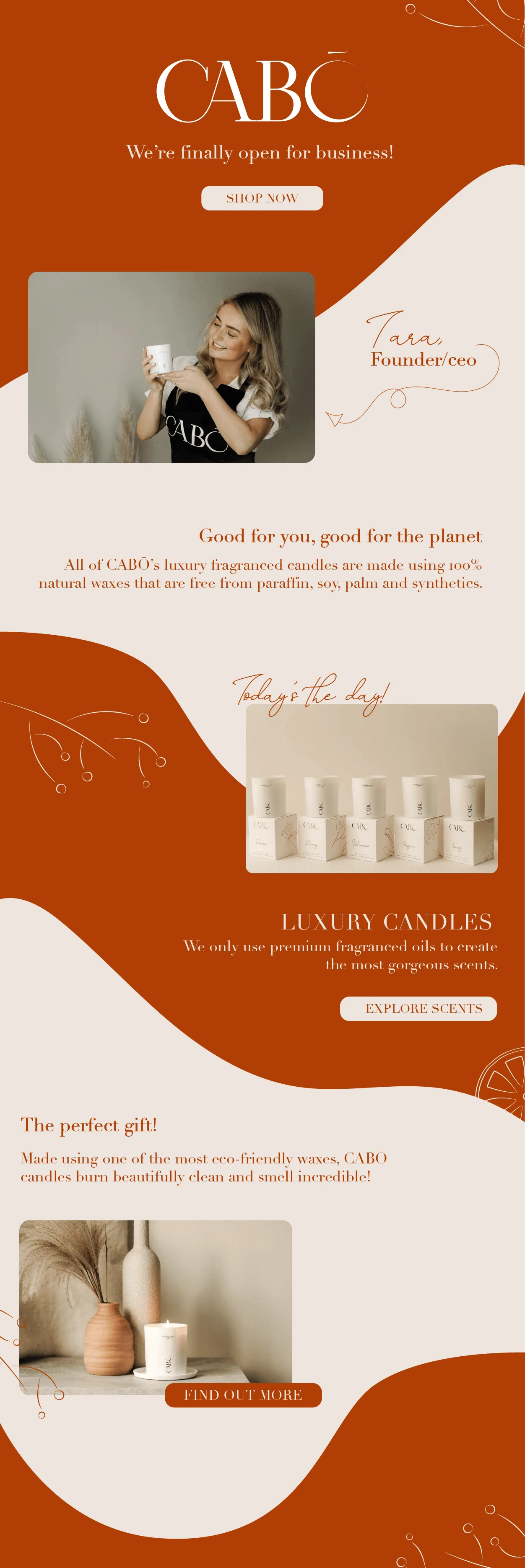 Cabō Candle - Email newsletter 