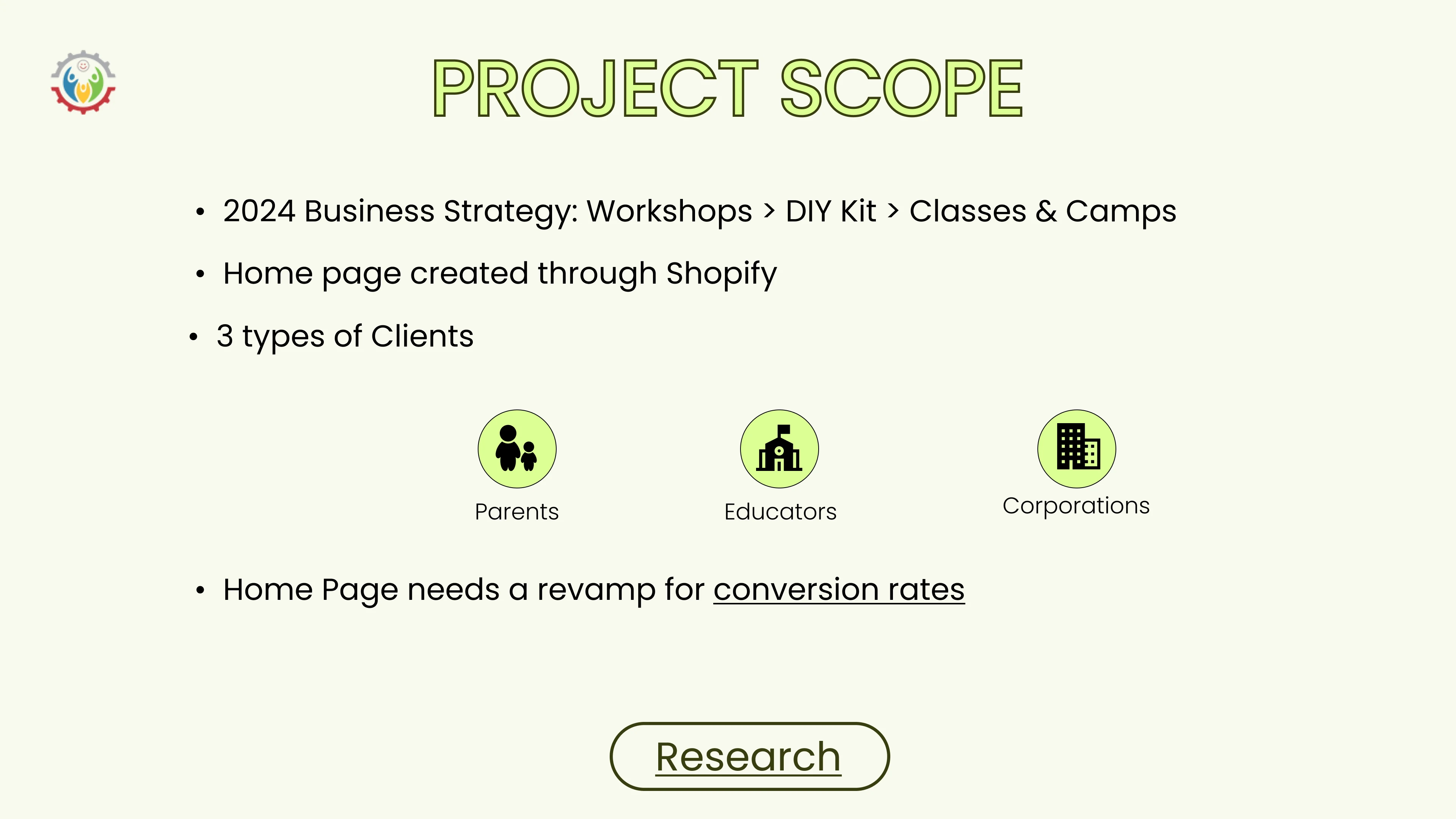 Project Focus: revamp home page for better sale conversion rates