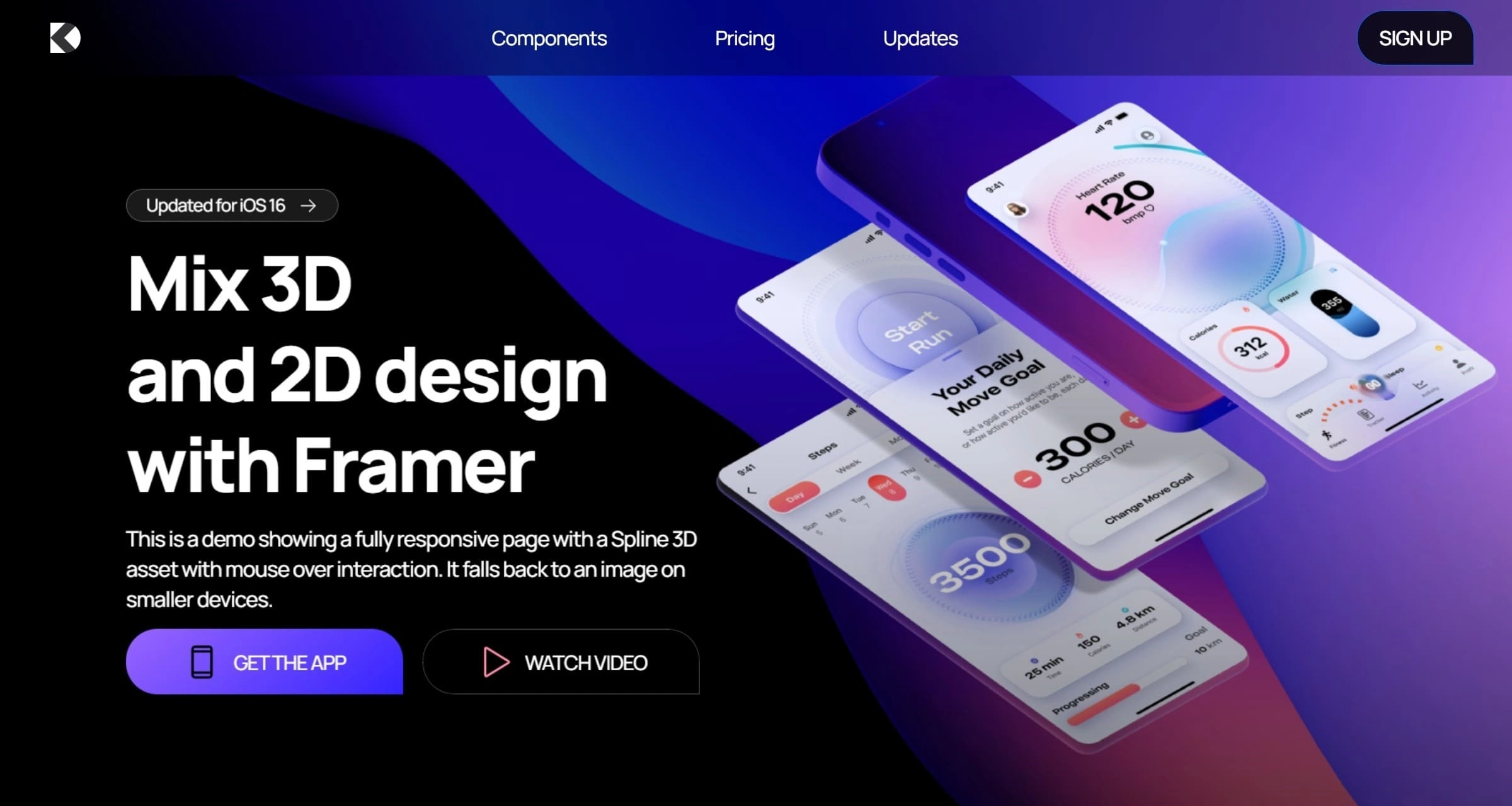 Header Section of Landing Page