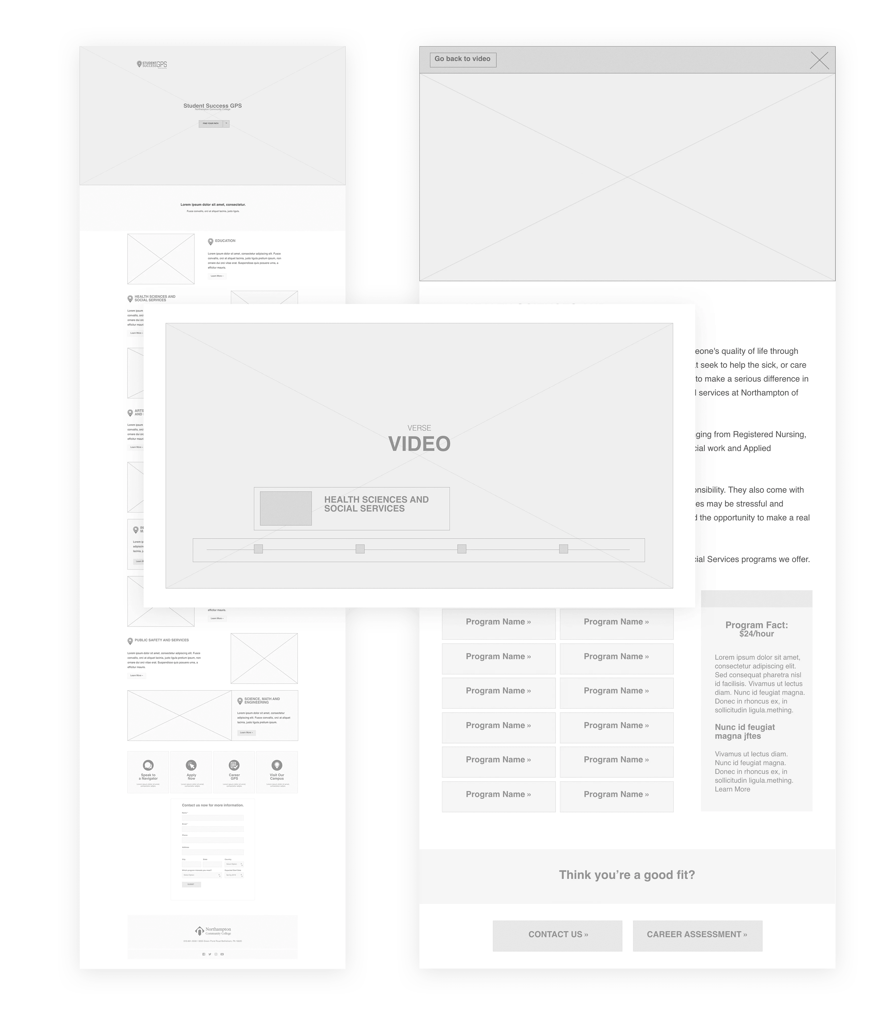 Microsite Wireframes