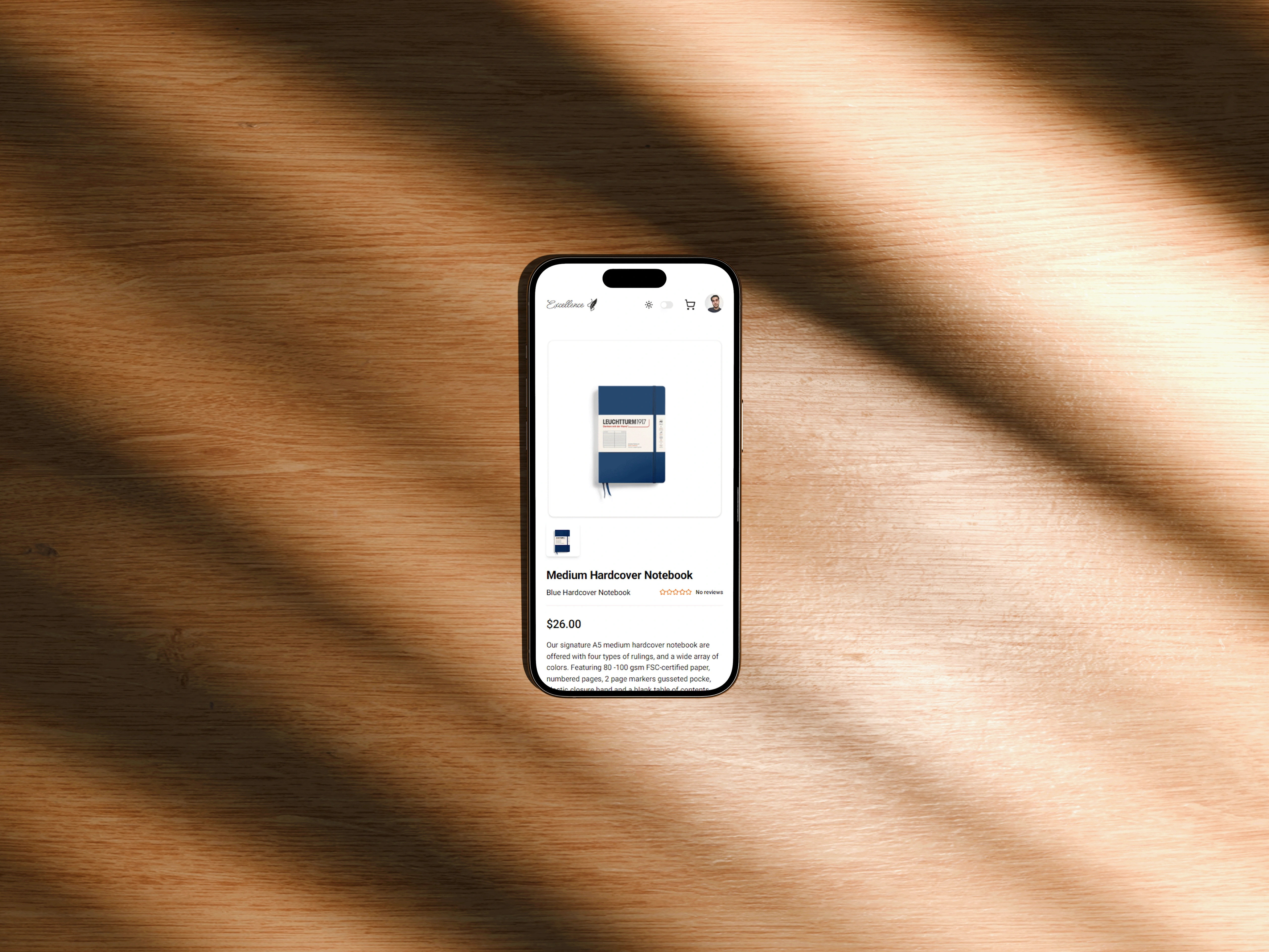 Phone version: Product page 