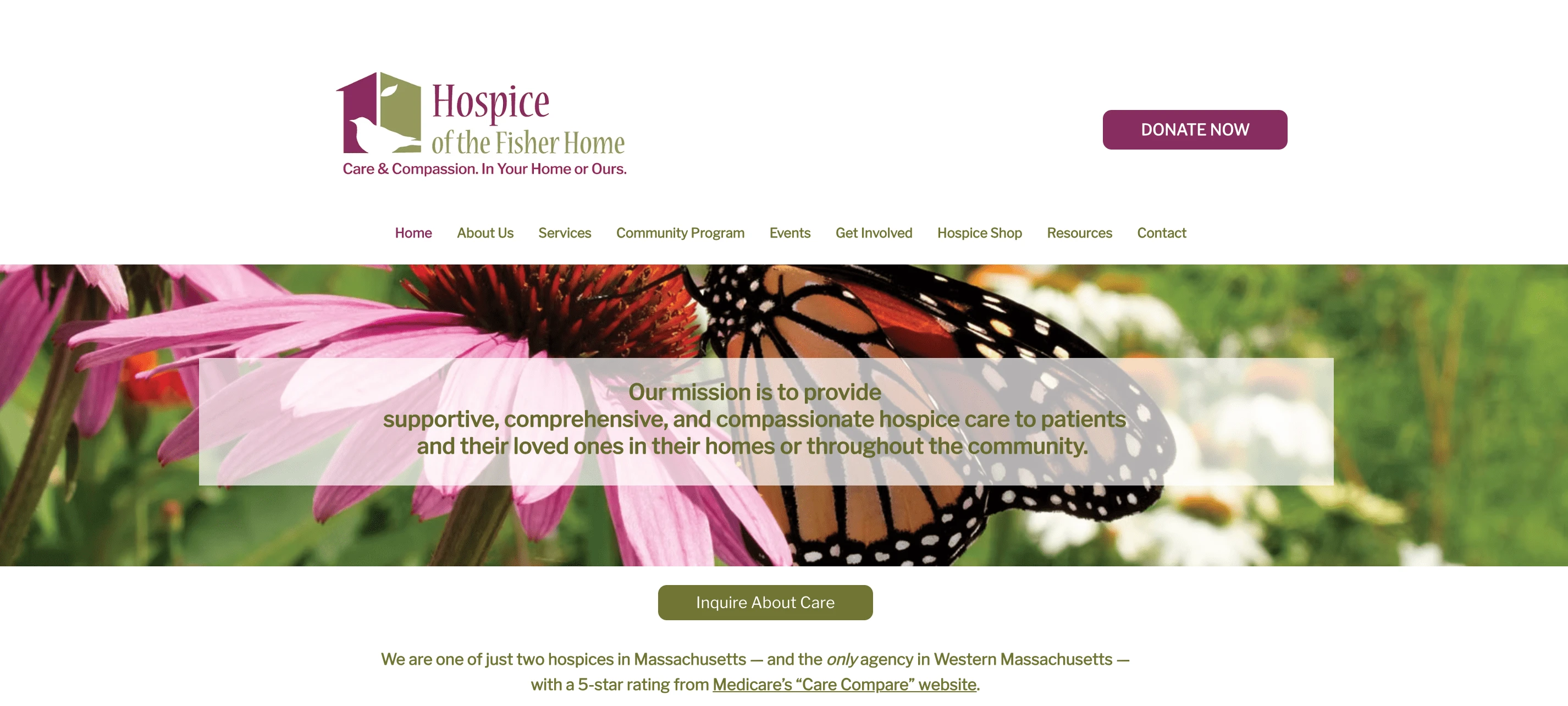 Hospice of the Fisher Home's Homepage