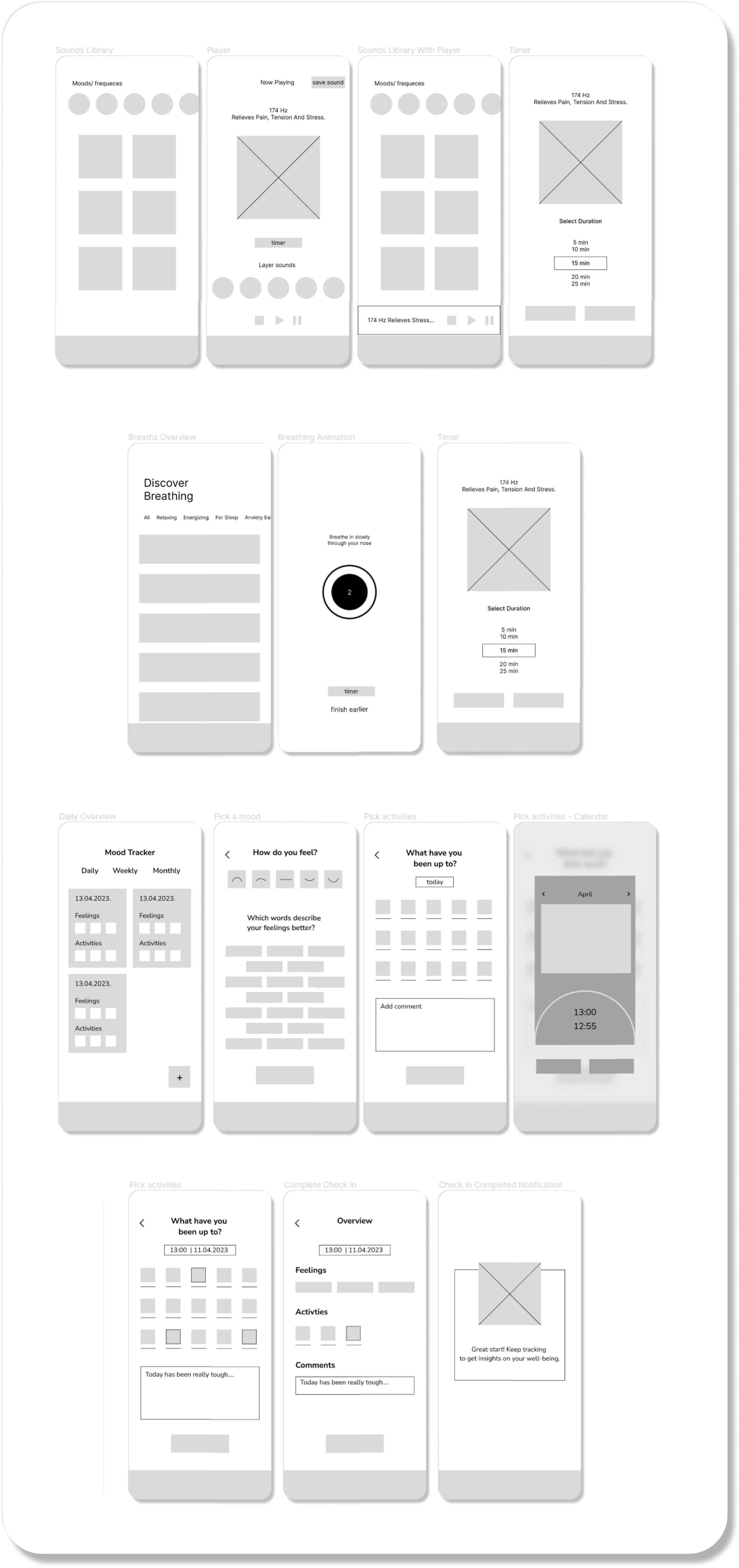 Lofi wireframes ready to be tested