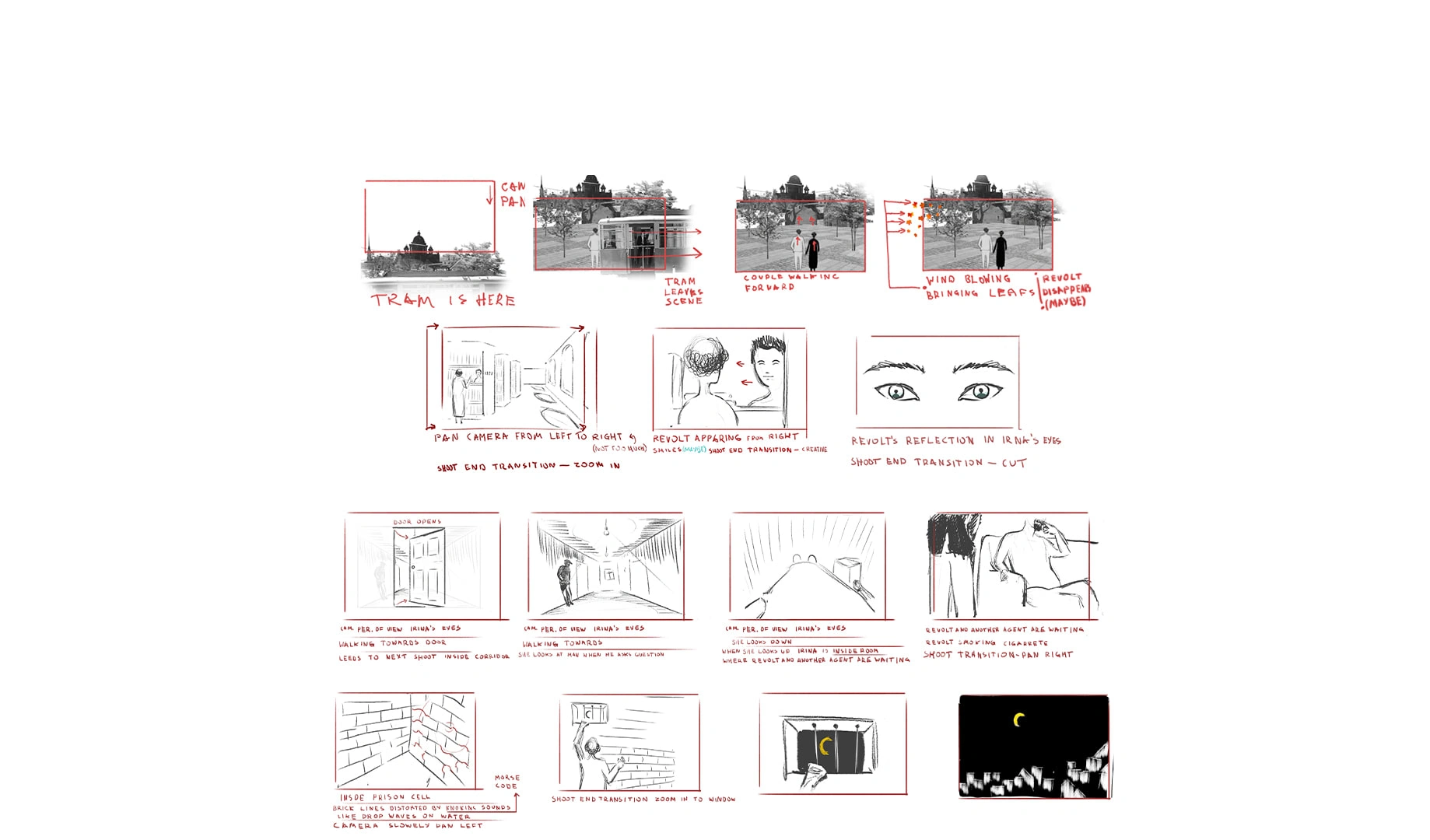 storyboard for Irina Verblovskaya episode