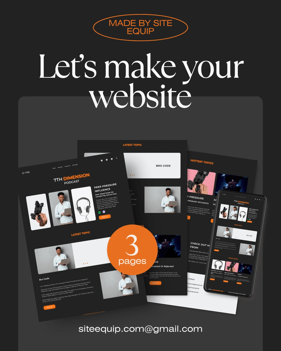 THE 7TH Dimension Mockup was designed using Figma and developed using WordPress, The 7TH Dimension website.