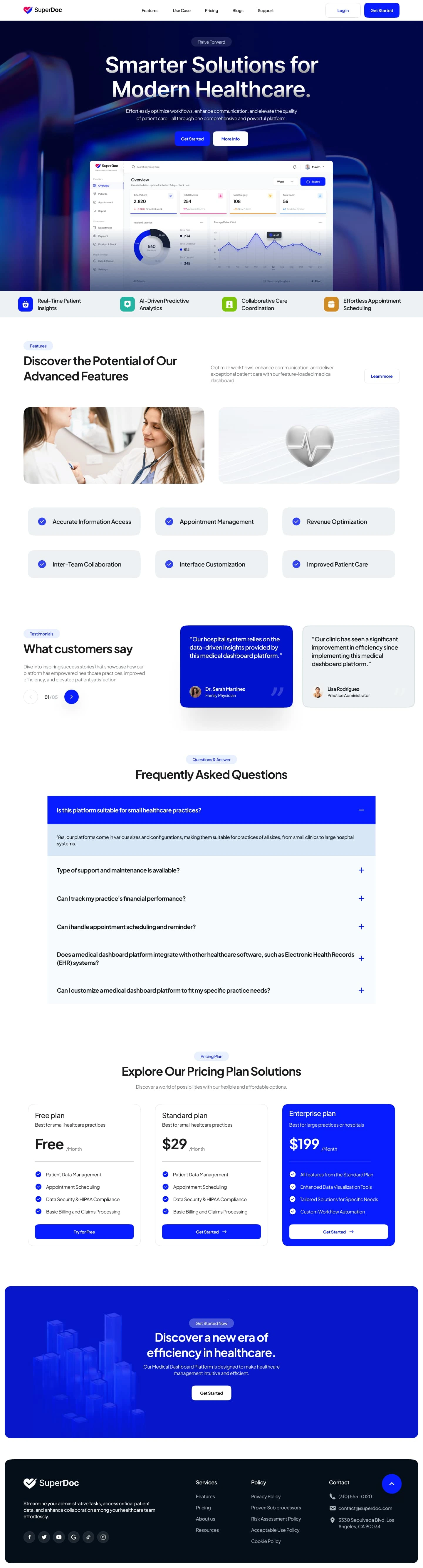 Healthcare SaaS Landing Page Design