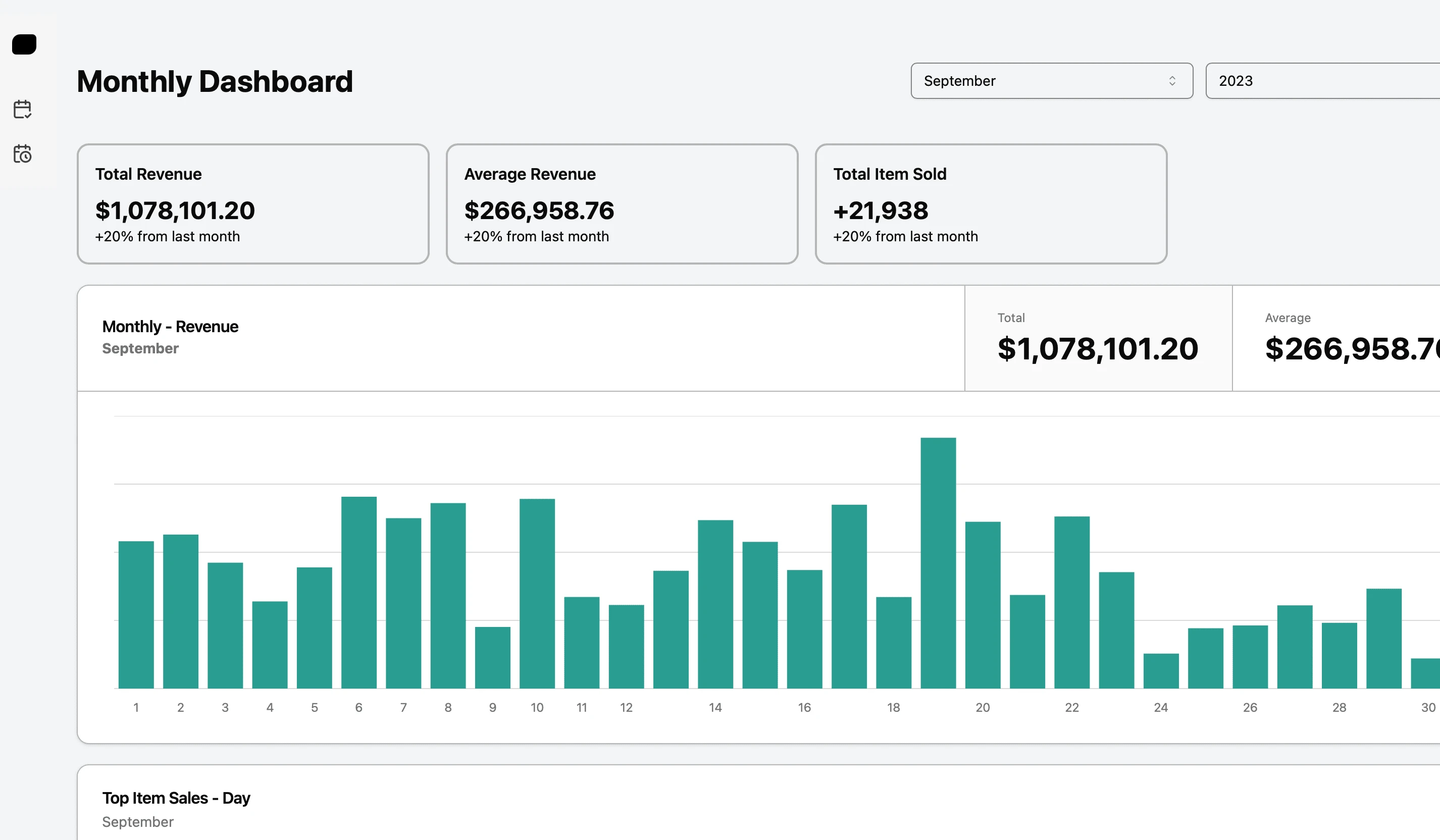 Daily and Monthly Report with Chart