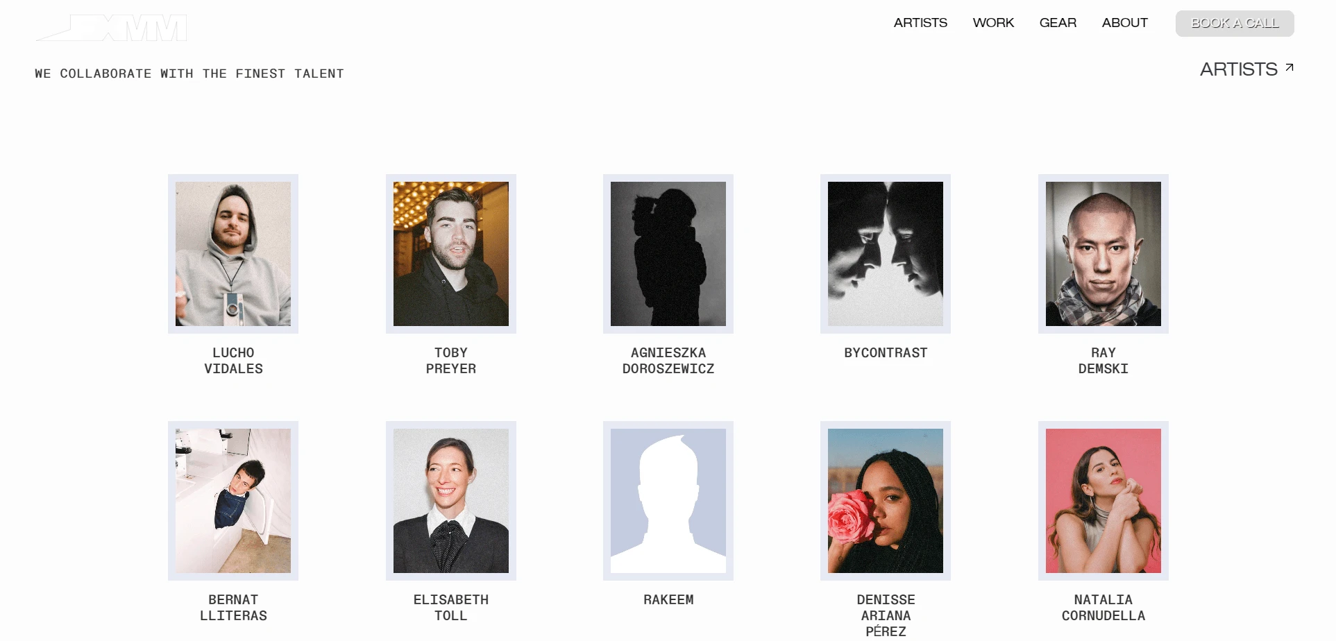 Artists Page