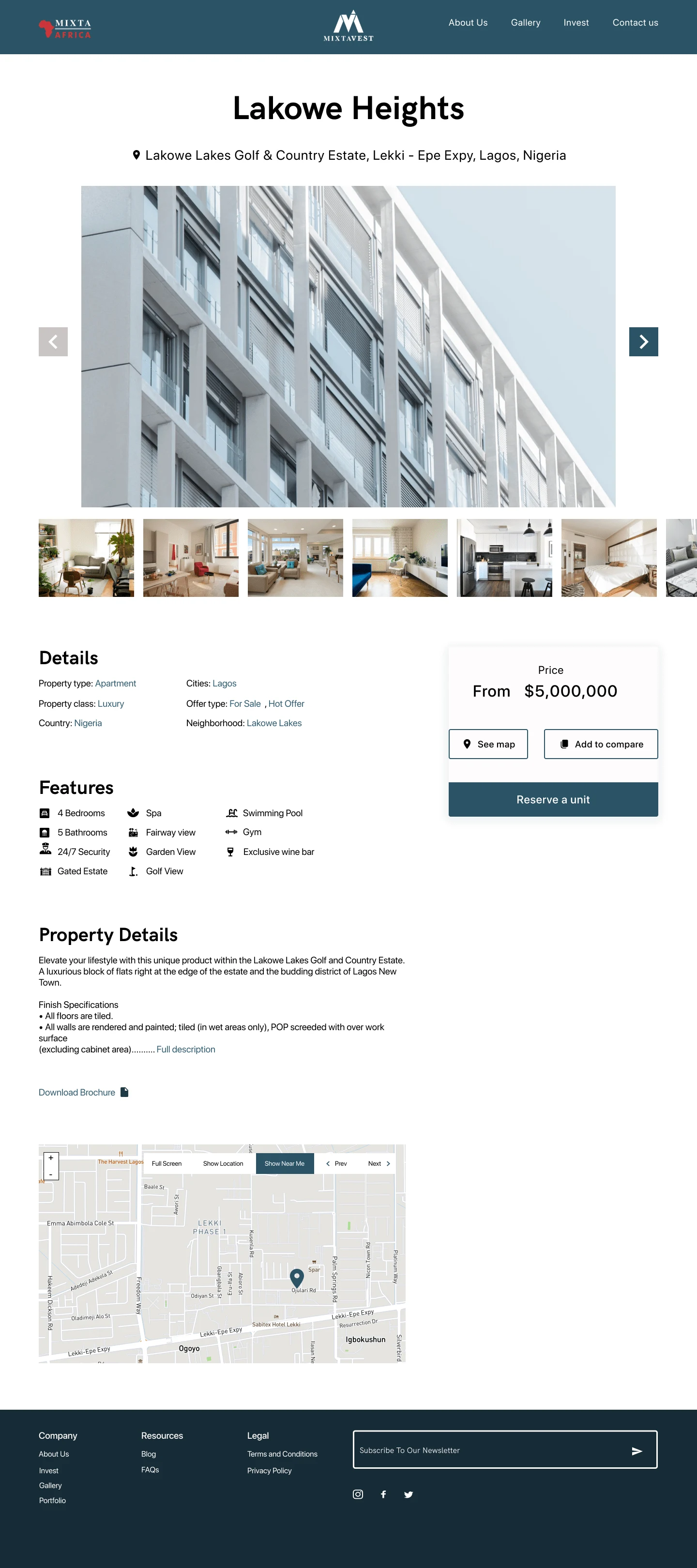 Property Description Page