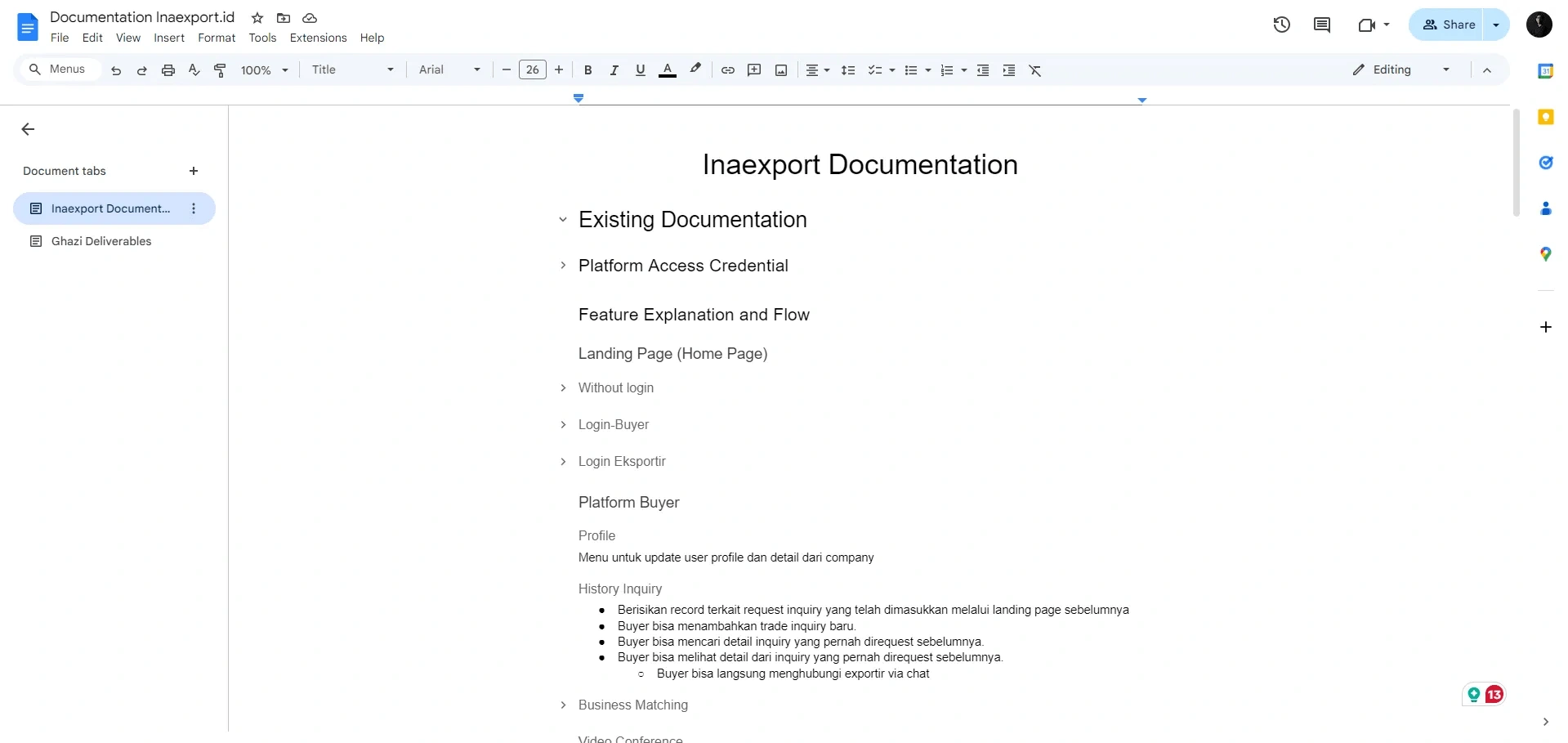 Requirement Analysis with Google Docs