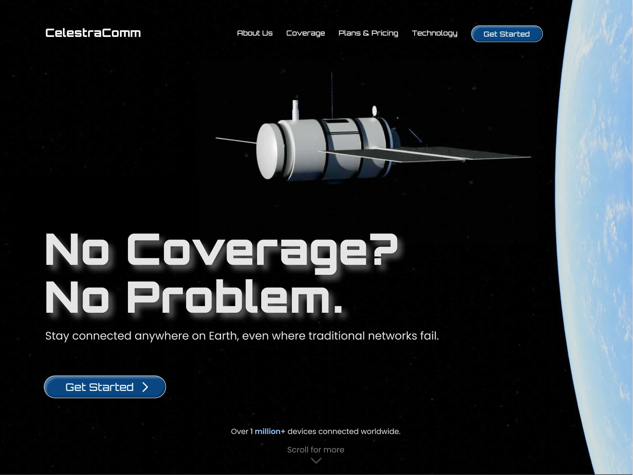 CelestraComm Concept Landing Page